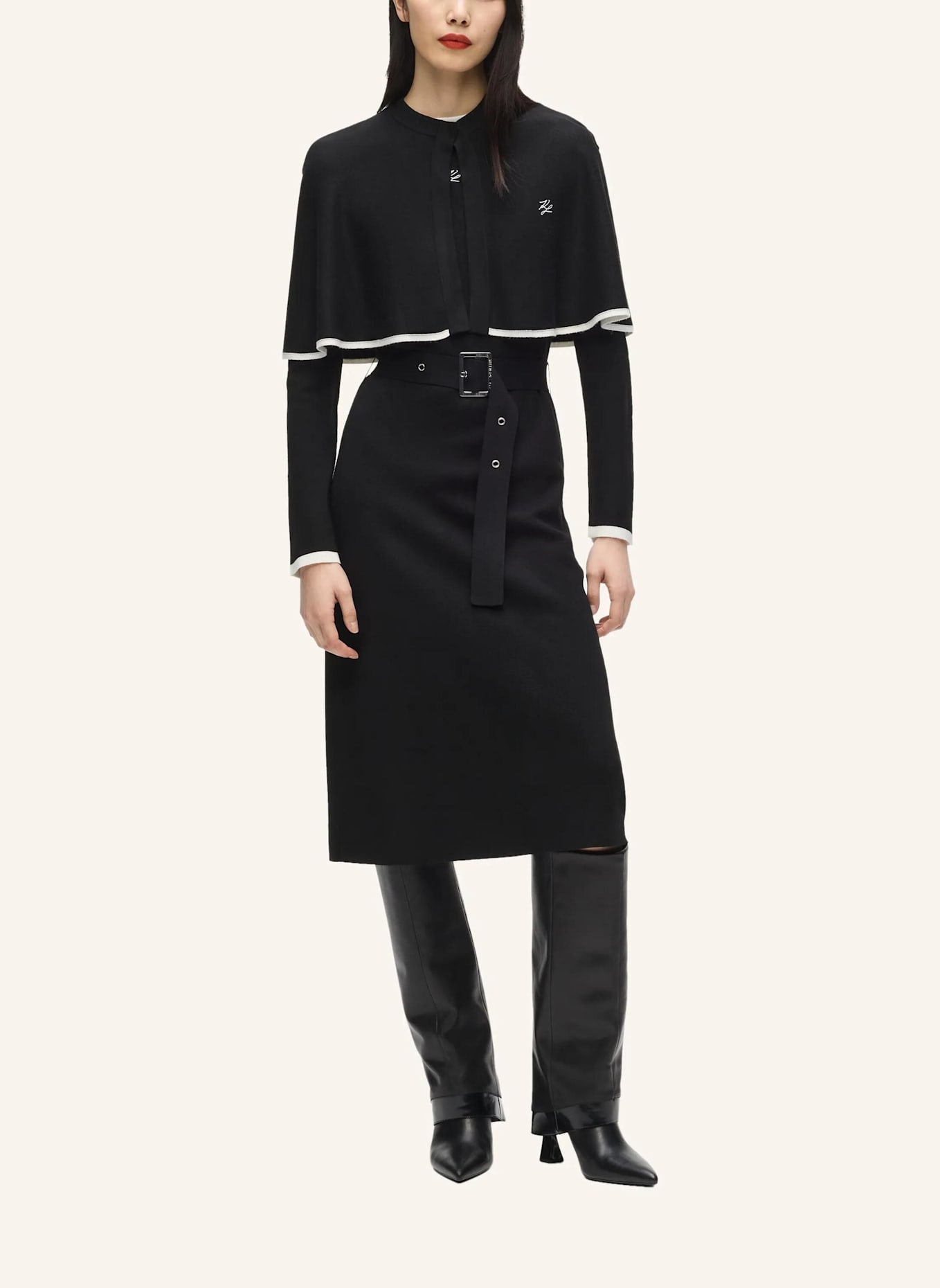 KARL LAGERFELD Kleid: SCHWARZ