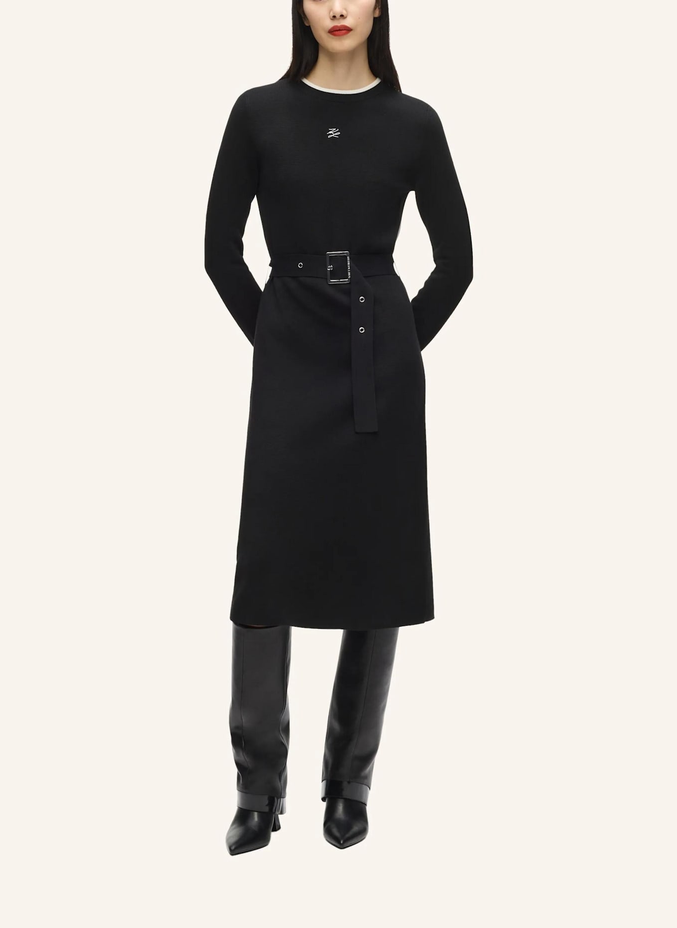 KARL LAGERFELD Kleid: SCHWARZ