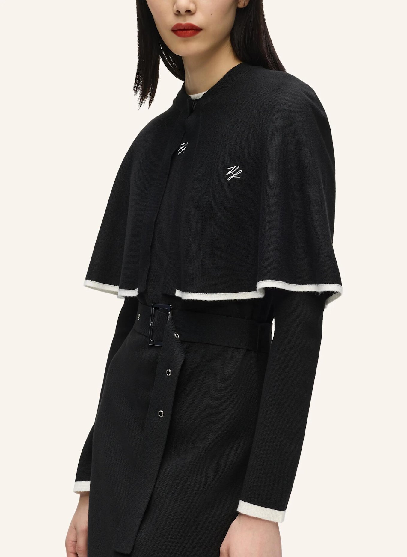KARL LAGERFELD Kleid: SCHWARZ