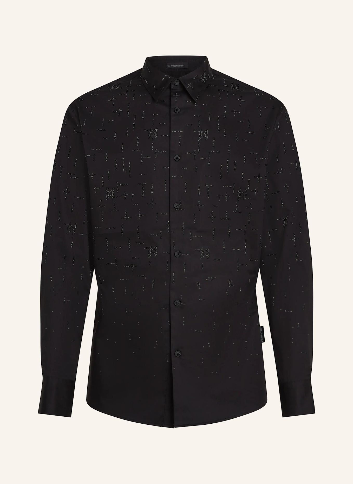 KARL LAGERFELD Hemd: SCHWARZ