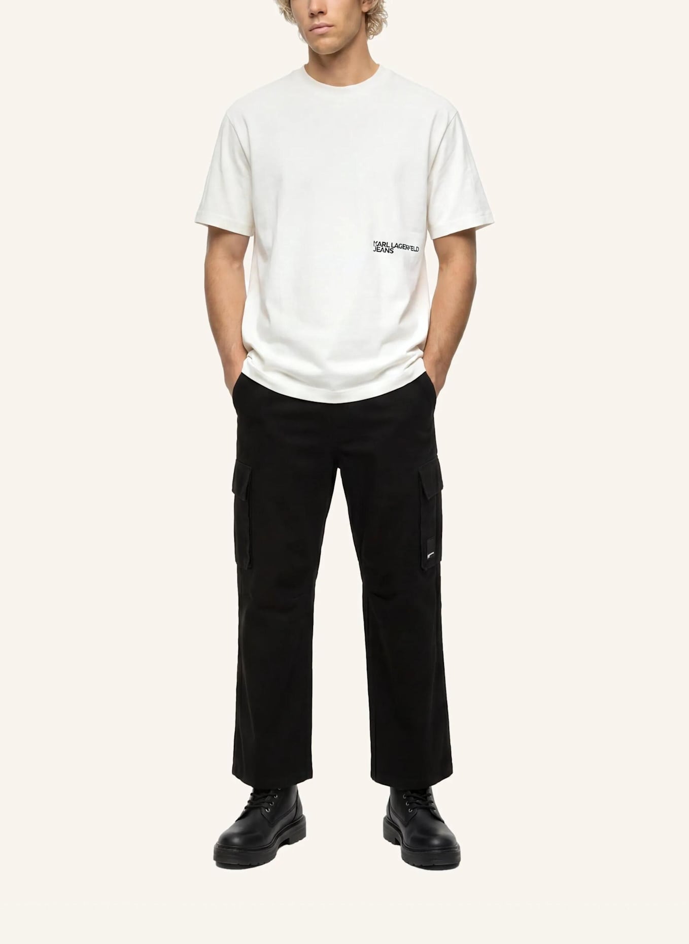KARL LAGERFELD JEANS T-shirt: BEIGE