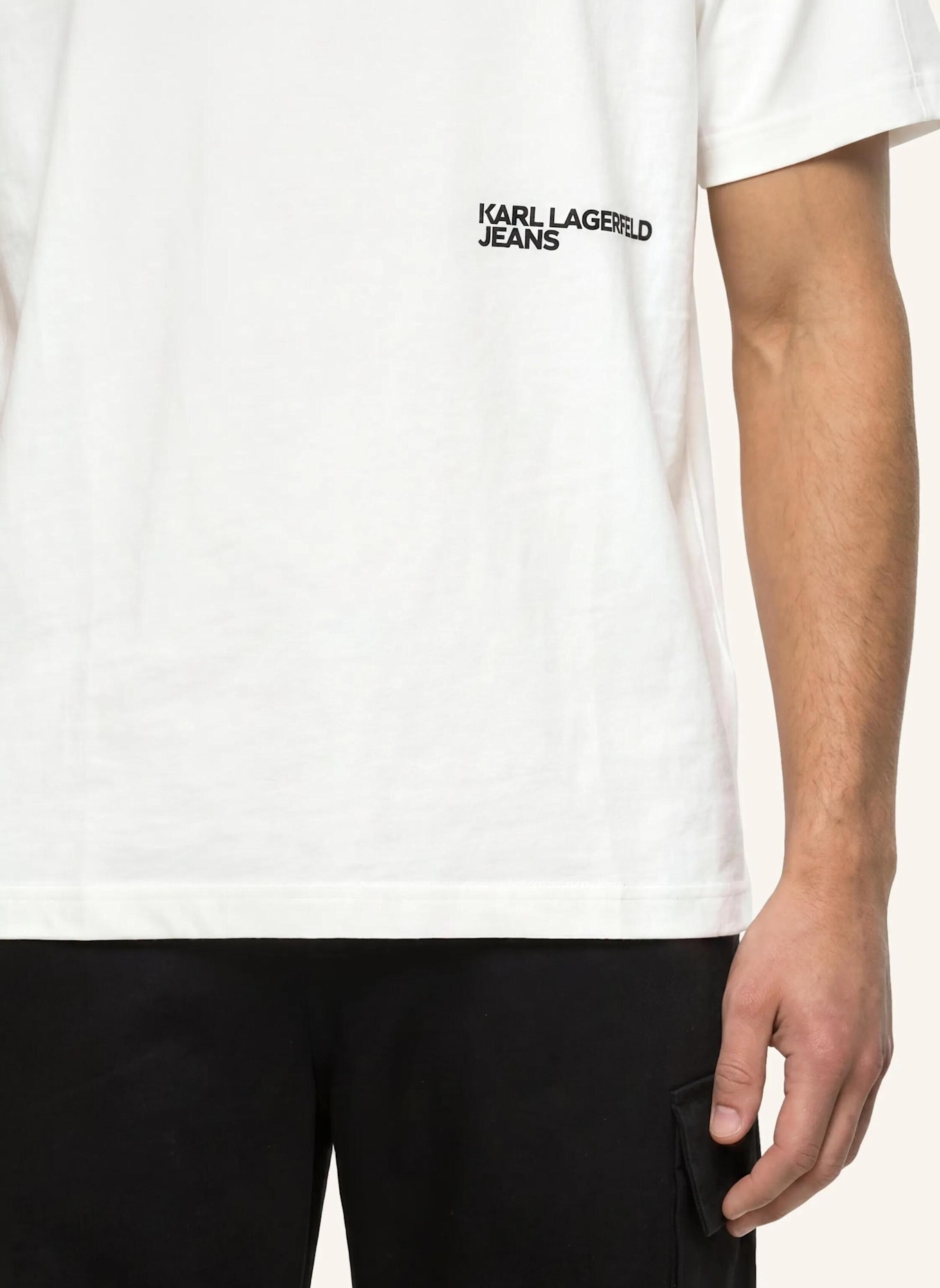 KARL LAGERFELD JEANS T-shirt: BEIGE
