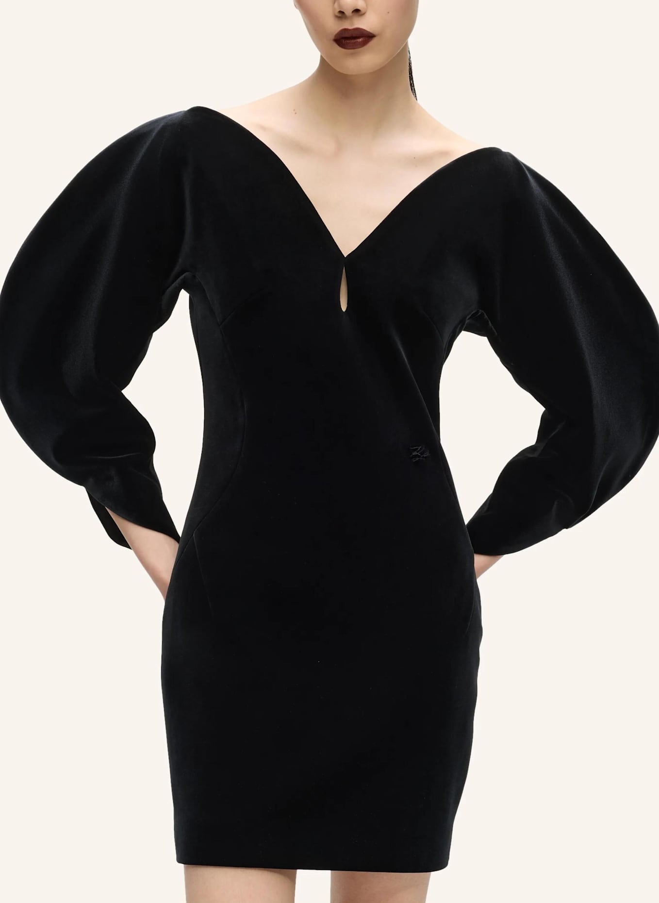 KARL LAGERFELD Kleid: SCHWARZ