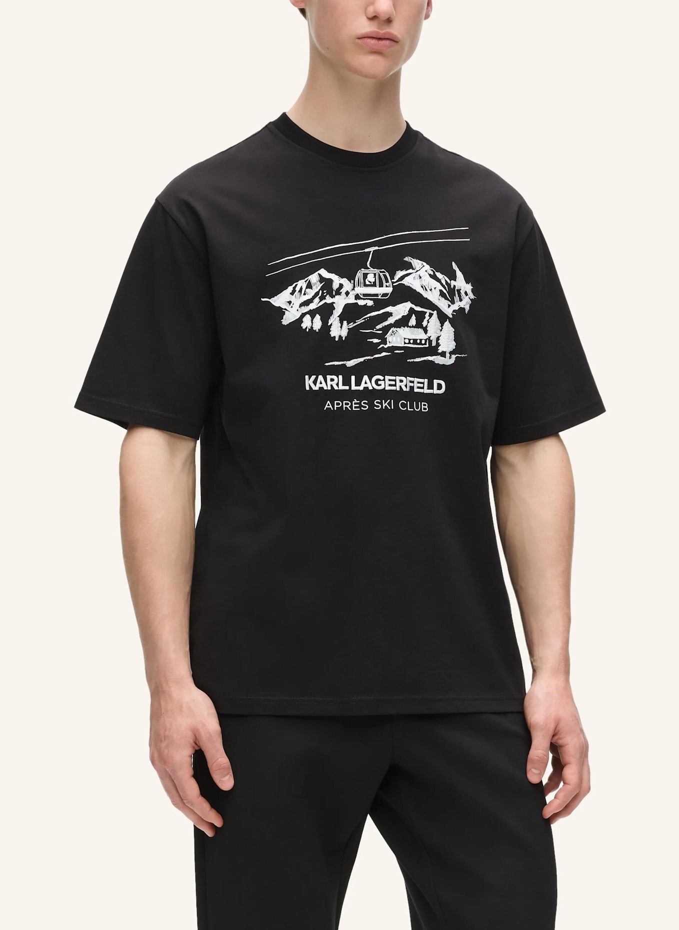 KARL LAGERFELD T-shirt: SCHWARZ