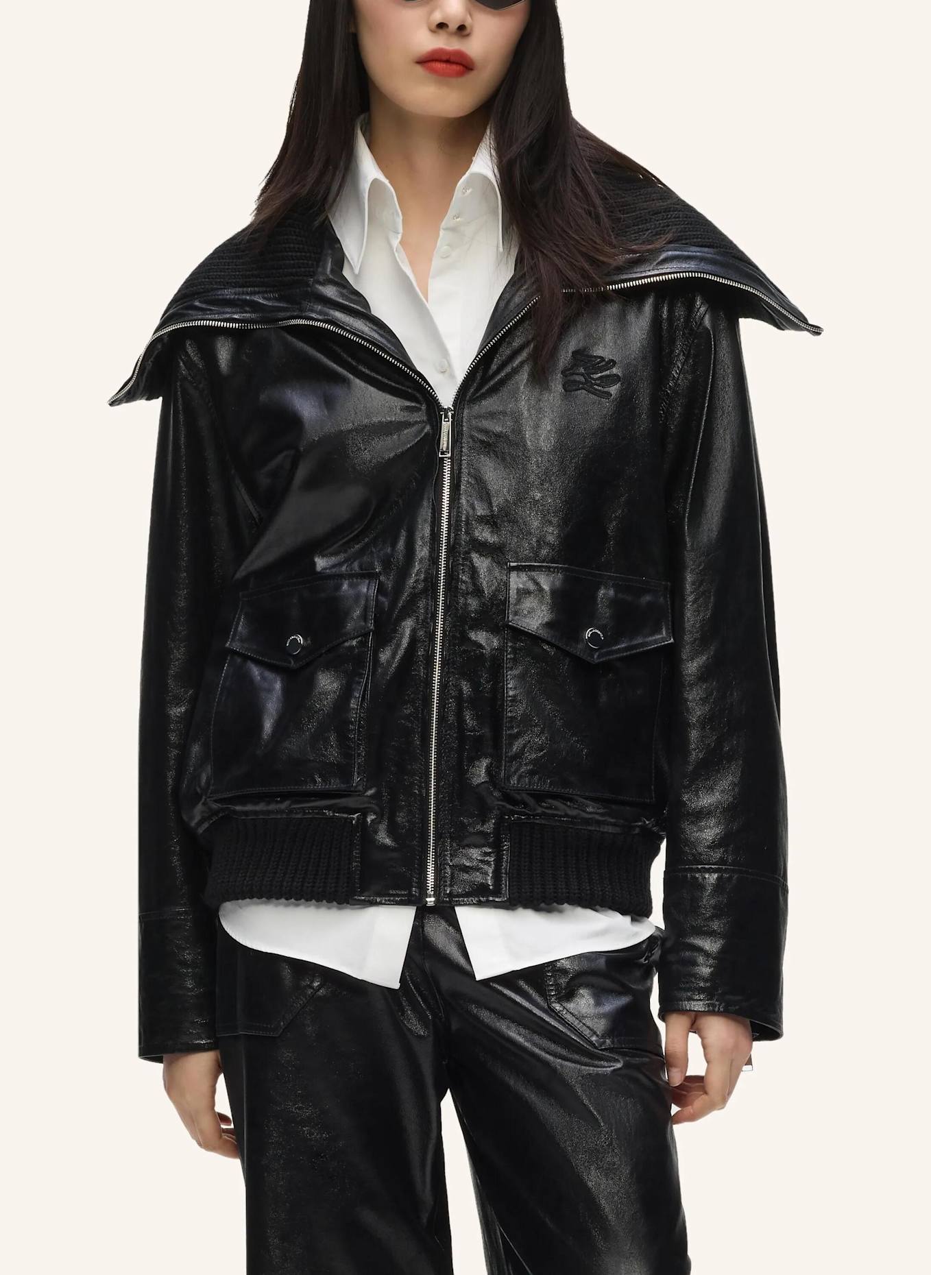 KARL LAGERFELD Bomberjacke: SCHWARZ