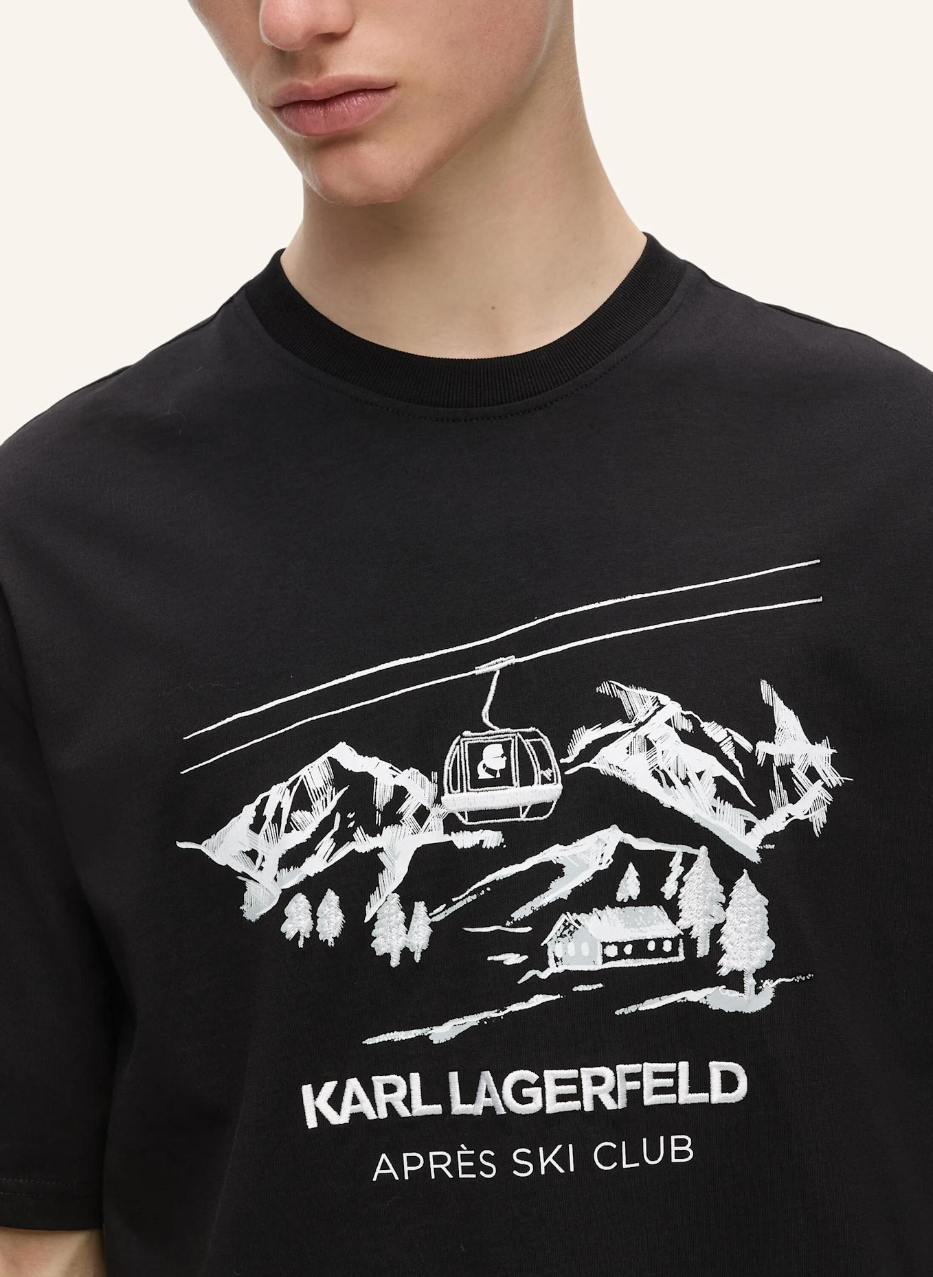 KARL LAGERFELD T-shirt: SCHWARZ
