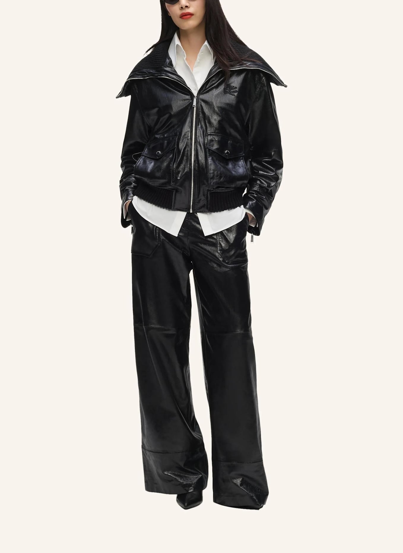 KARL LAGERFELD Bomberjacke: SCHWARZ