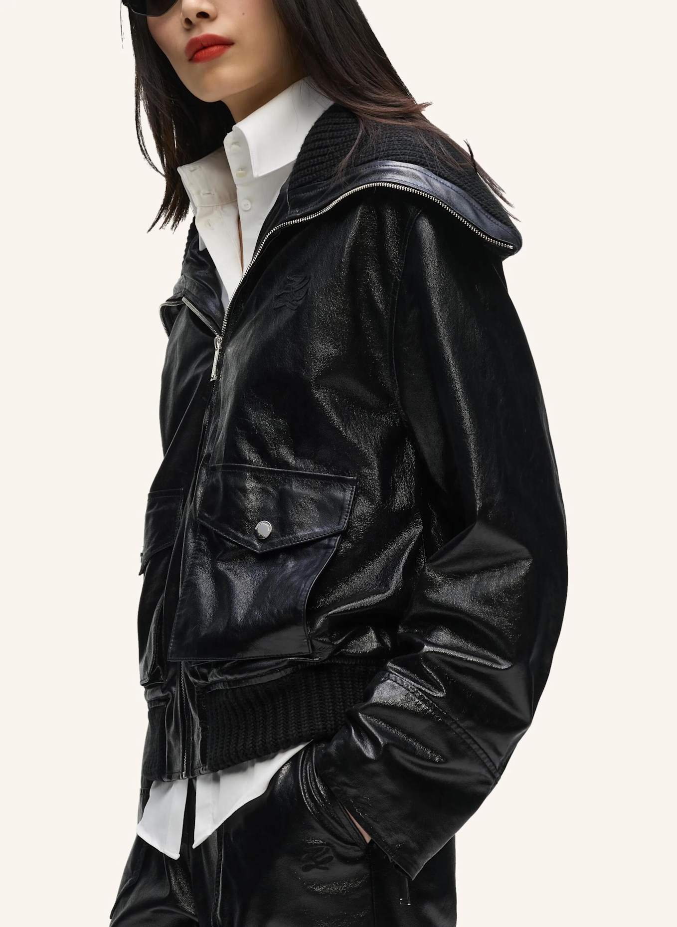 KARL LAGERFELD Bomberjacke: SCHWARZ