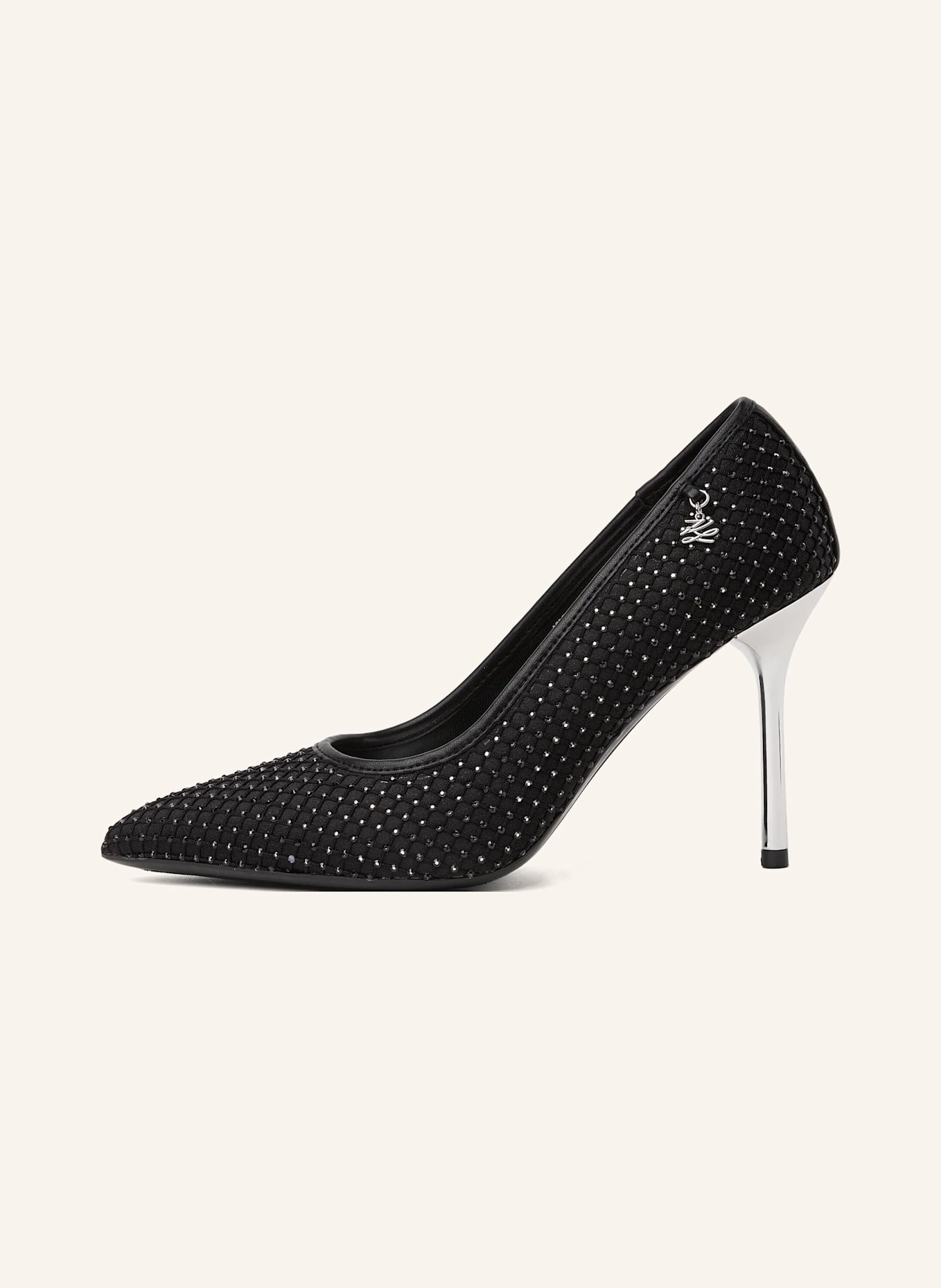 KARL LAGERFELD Absätze: SCHWARZ/ SILBER