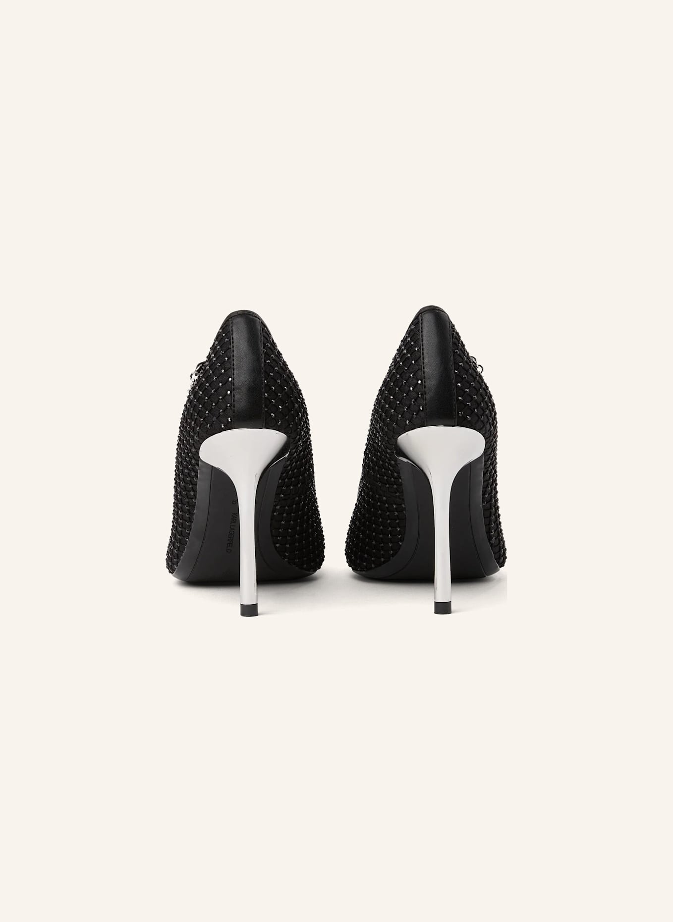 KARL LAGERFELD Absätze: SCHWARZ/ SILBER