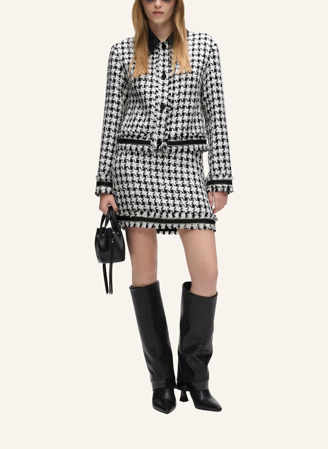 KARL LAGERFELD Blazer: SCHWARZ / WEISS