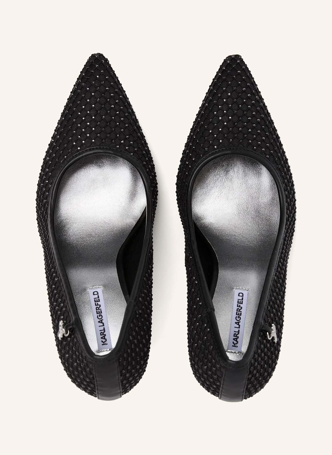 KARL LAGERFELD Absätze: SCHWARZ/ SILBER