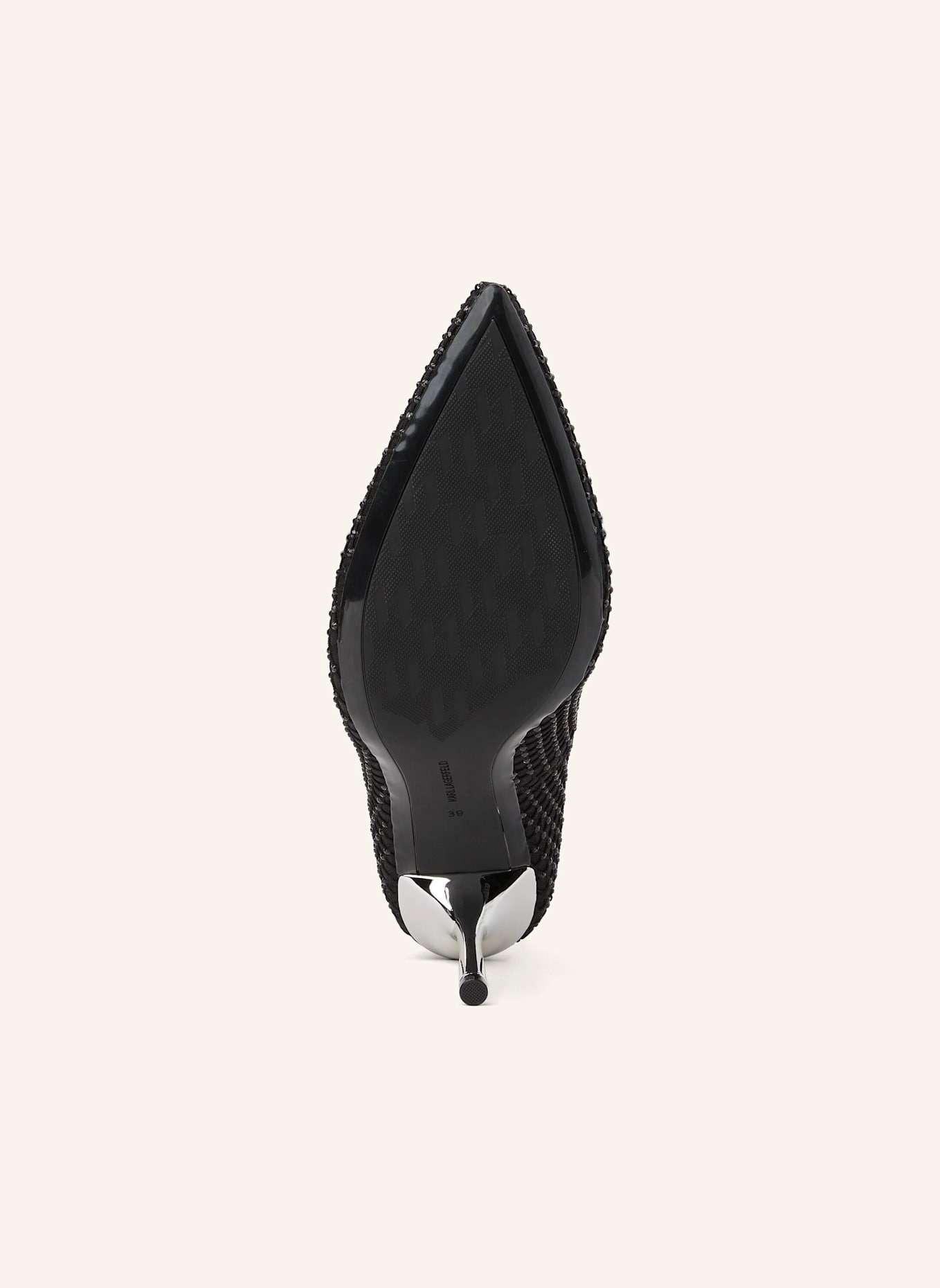 KARL LAGERFELD Absätze: SCHWARZ/ SILBER
