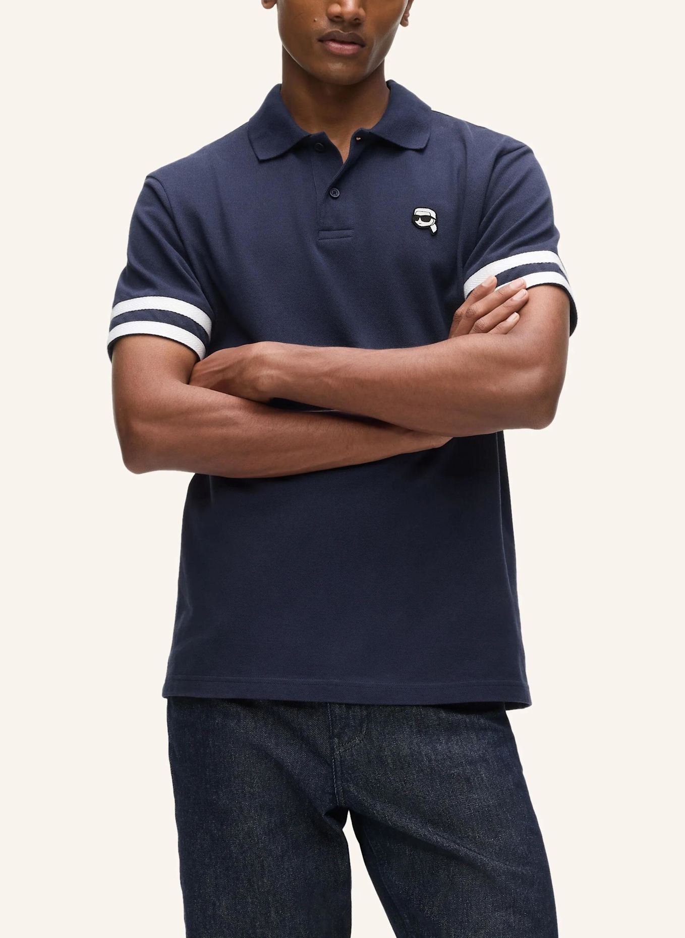 KARL LAGERFELD Poloshirt: DUNKELBLAU