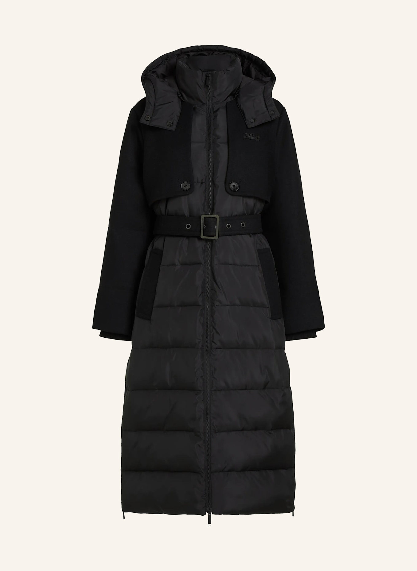 KARL LAGERFELD Mantel: SCHWARZ