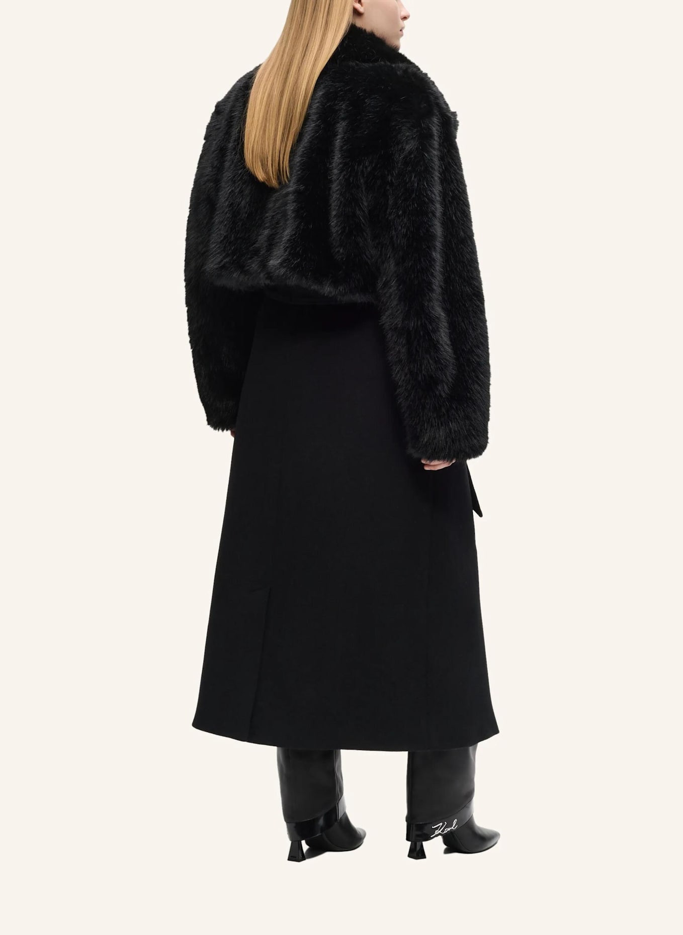KARL LAGERFELD Mantel: SCHWARZ