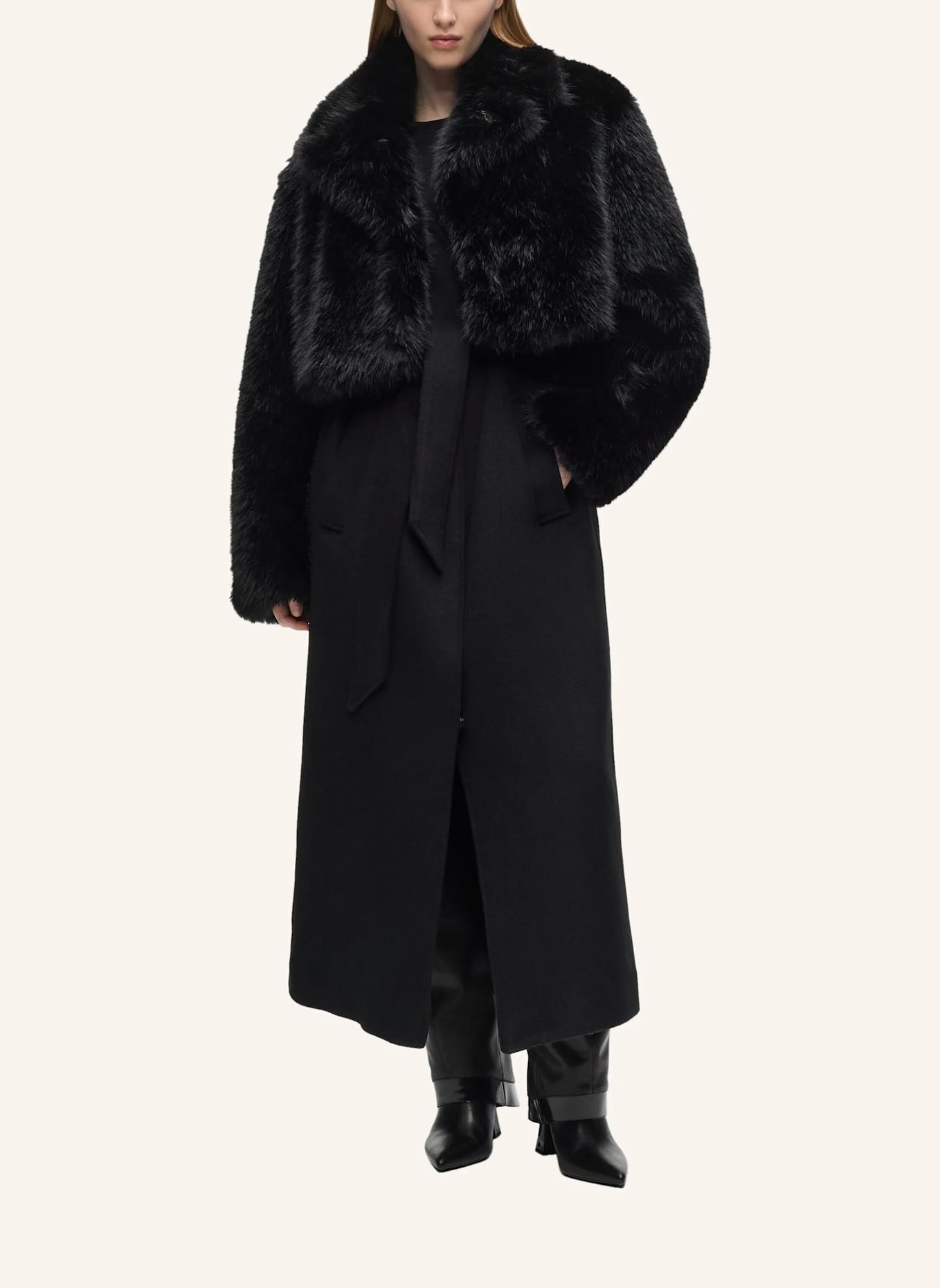 KARL LAGERFELD Mantel: SCHWARZ