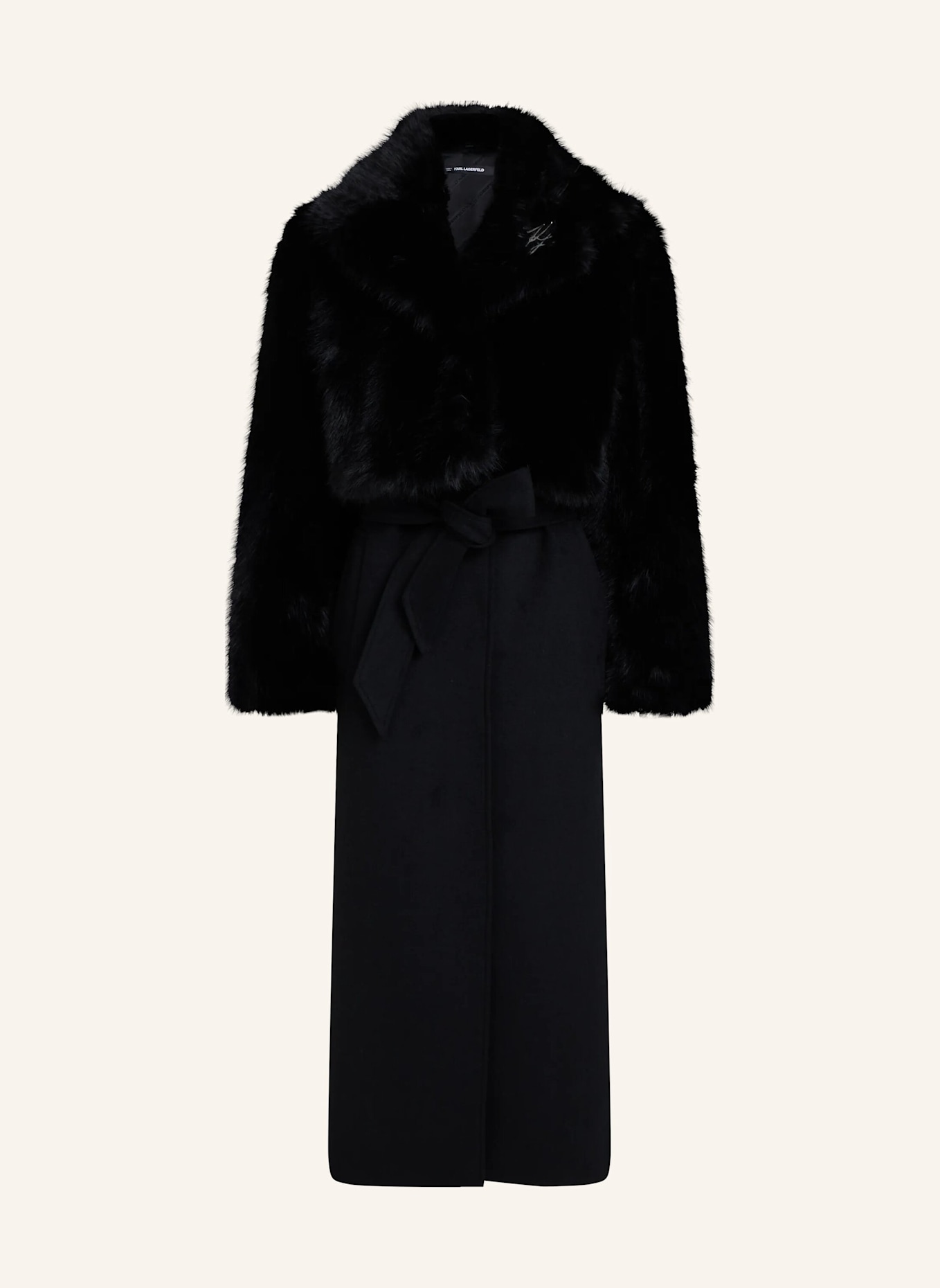 KARL LAGERFELD Mantel: SCHWARZ