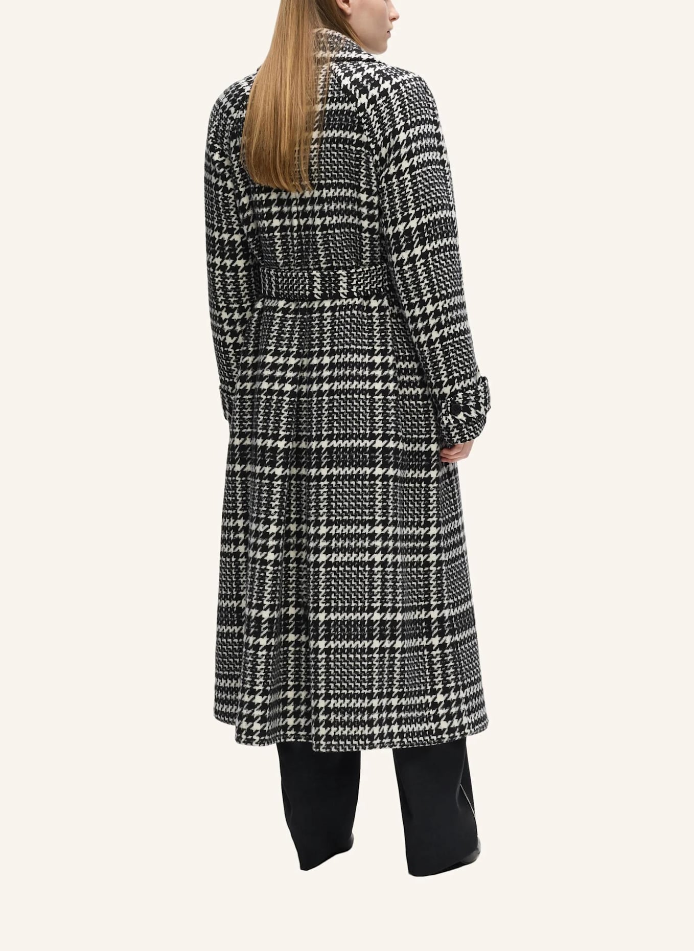 KARL LAGERFELD Mantel: SCHWARZ/ WEISS