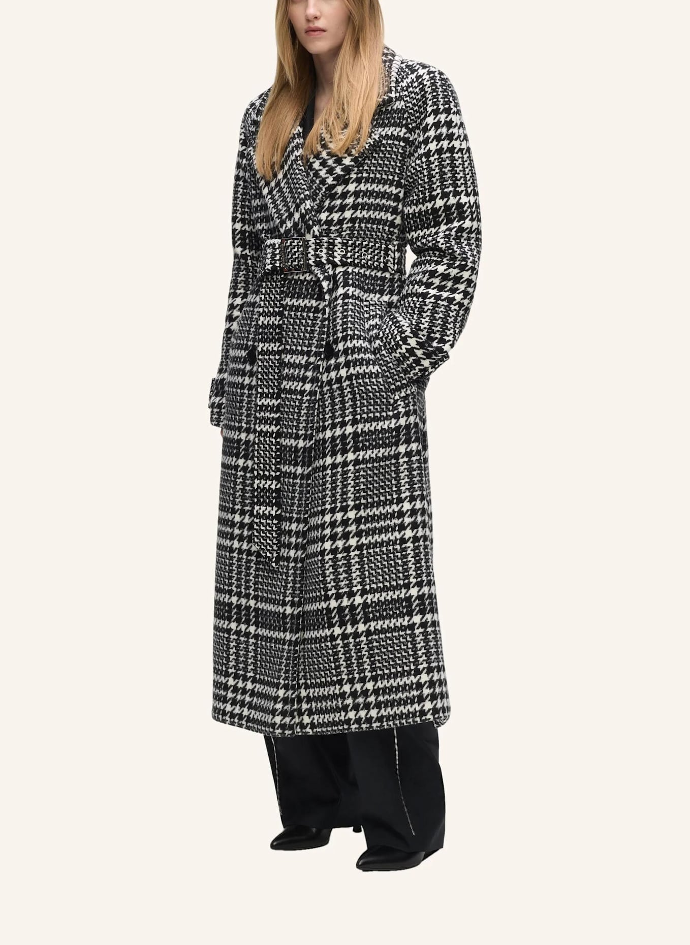 KARL LAGERFELD Mantel: SCHWARZ/ WEISS