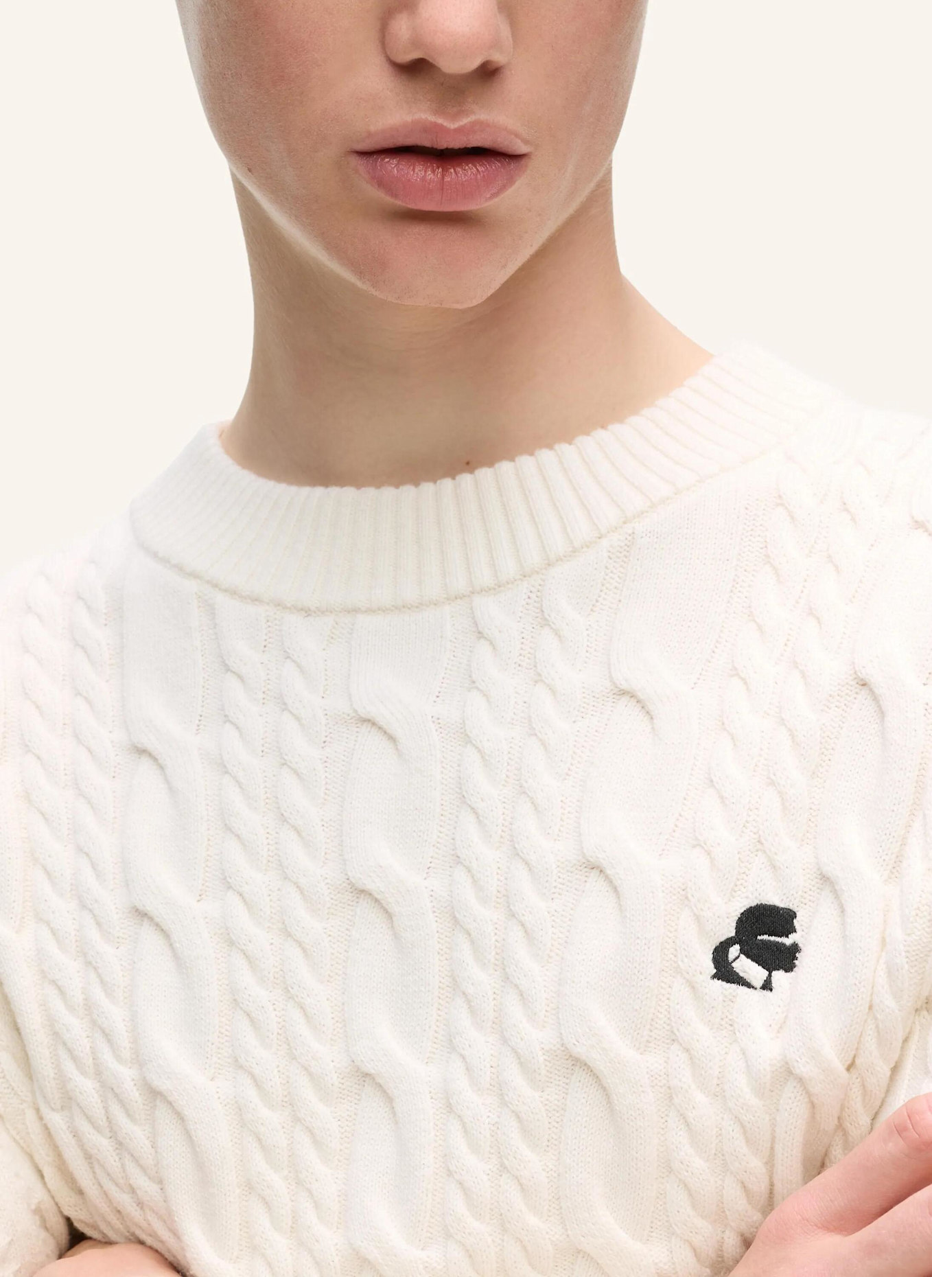 KARL LAGERFELD Sweatshirt: BEIGE