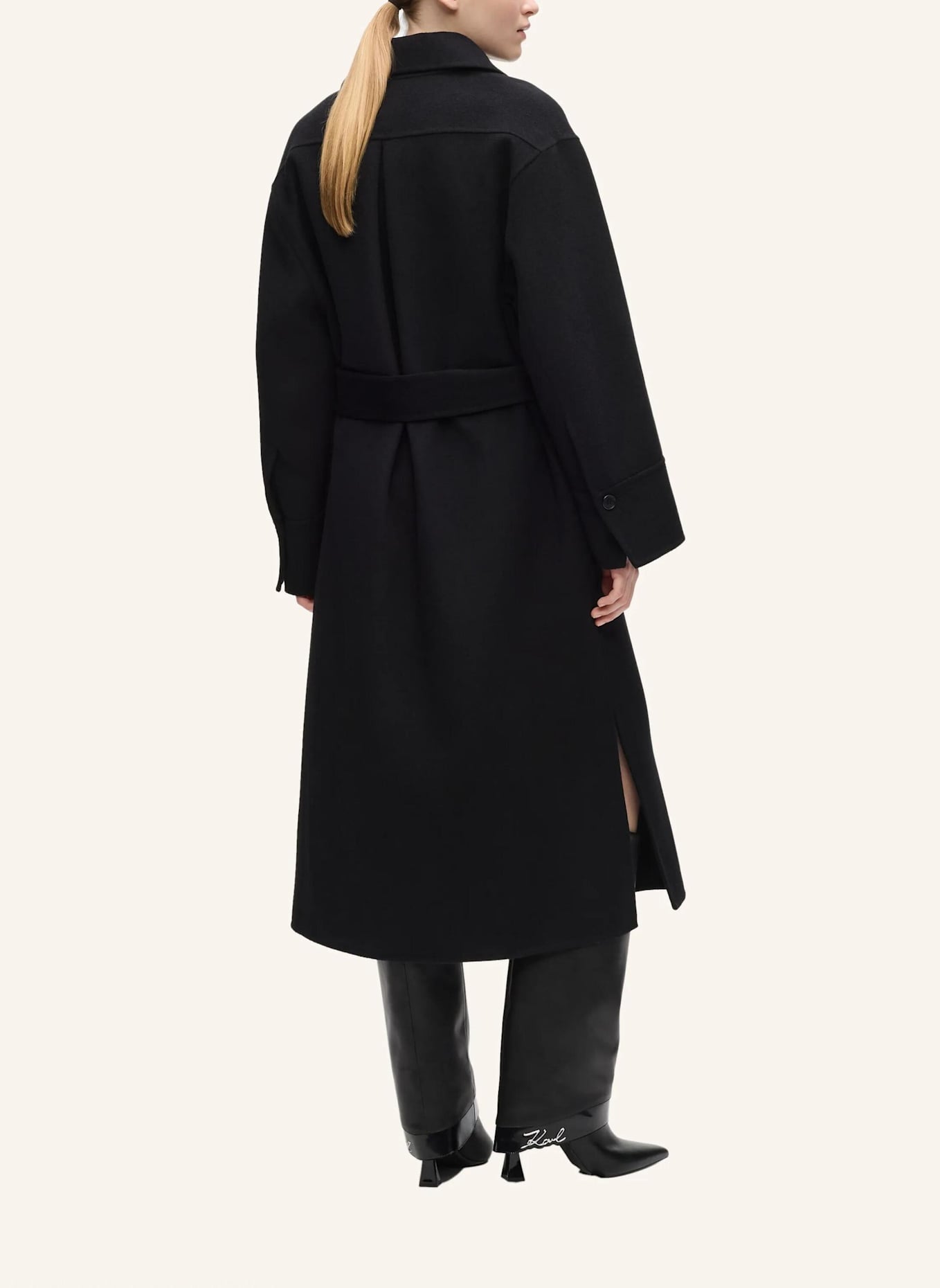 KARL LAGERFELD Mantel: SCHWARZ