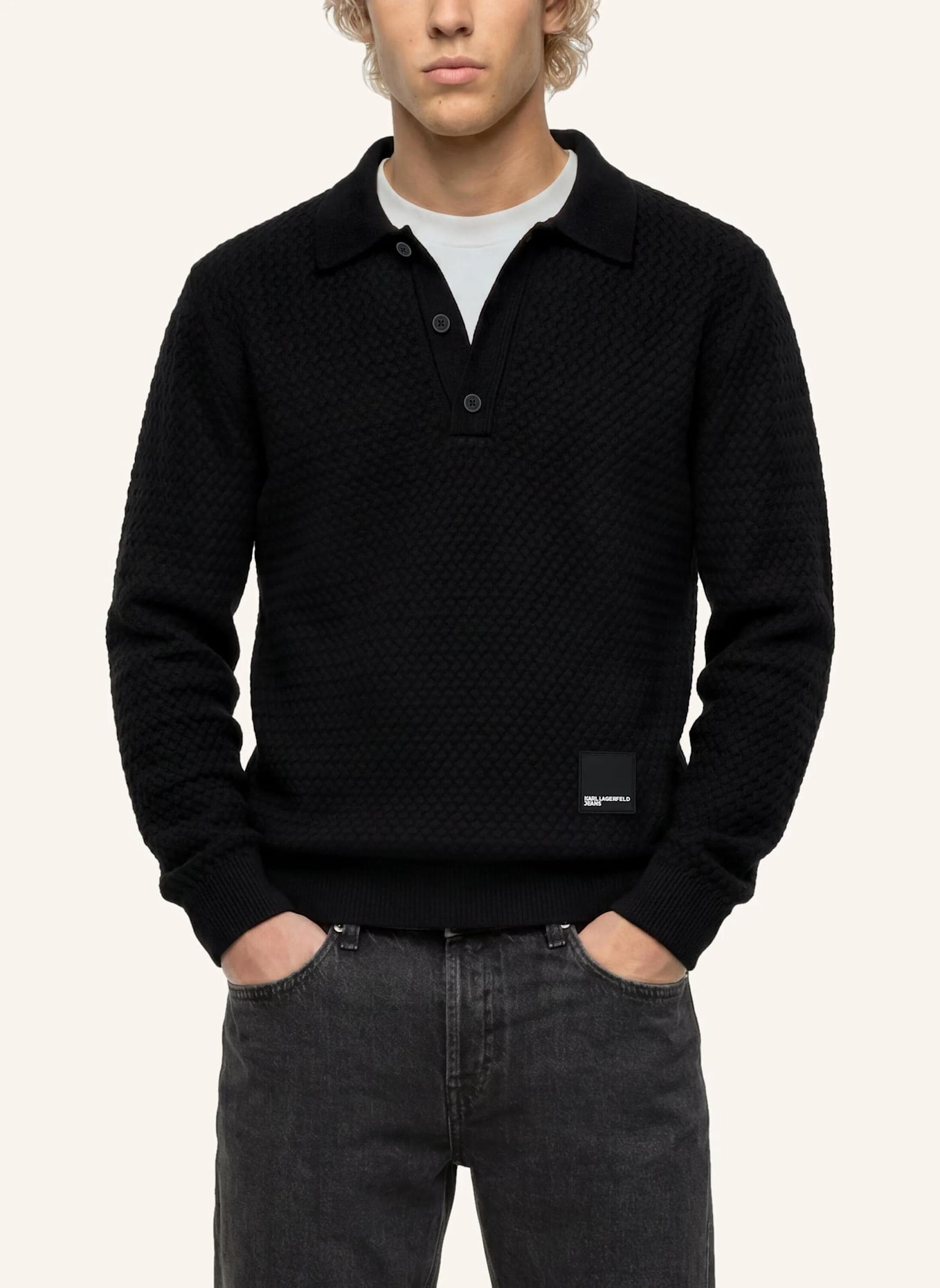 KARL LAGERFELD JEANS Poloshirt: SCHWARZ