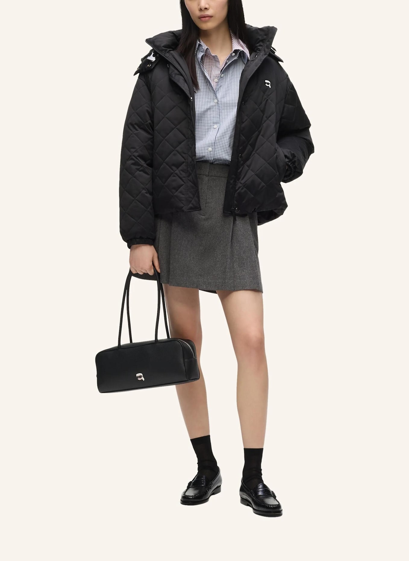 KARL LAGERFELD Mantel: SCHWARZ