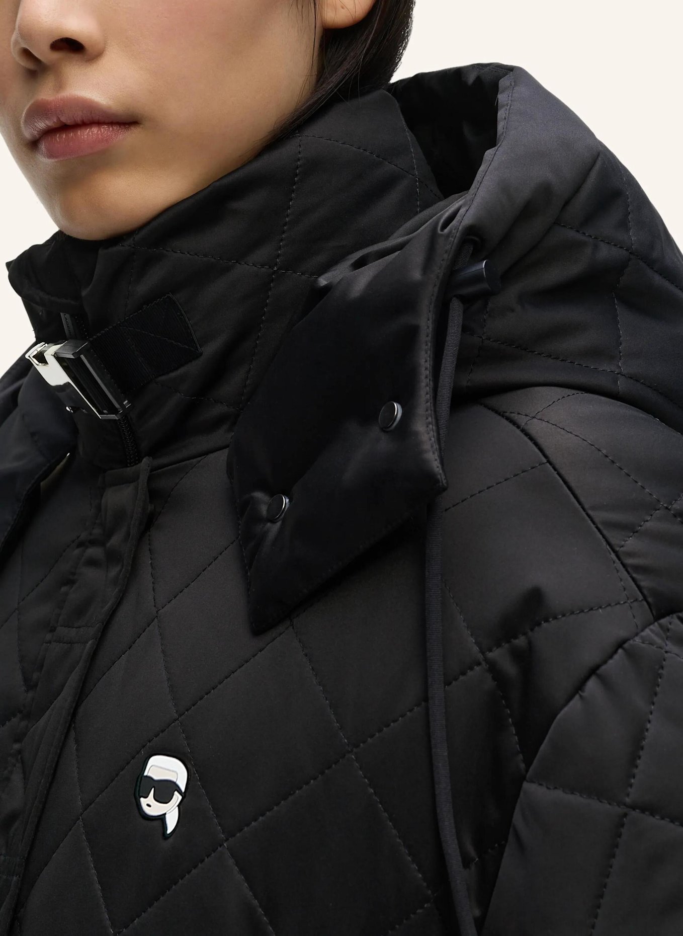 KARL LAGERFELD Mantel: SCHWARZ