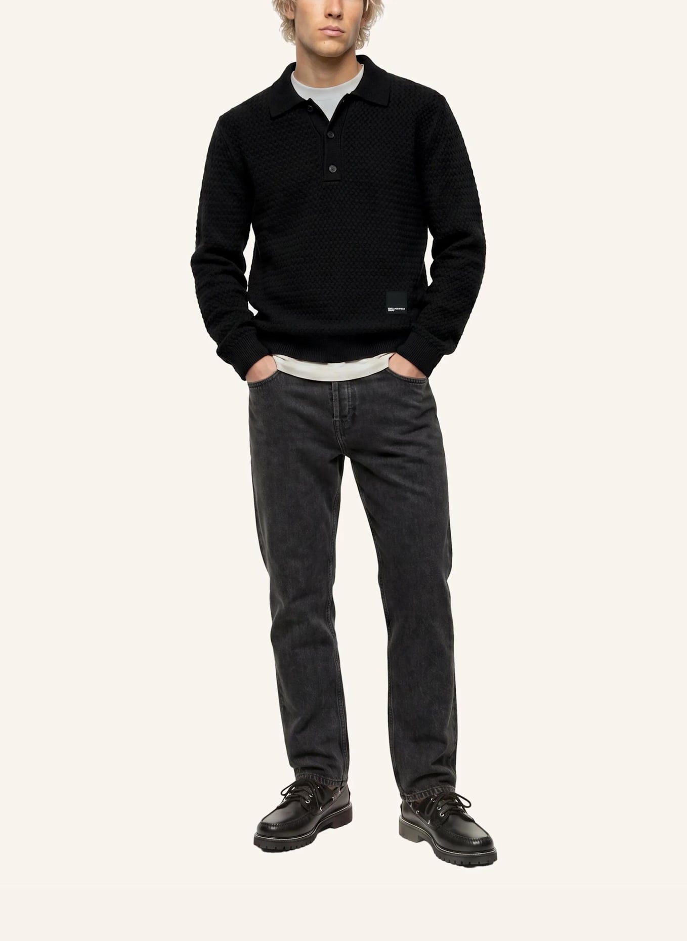 KARL LAGERFELD JEANS Poloshirt: SCHWARZ