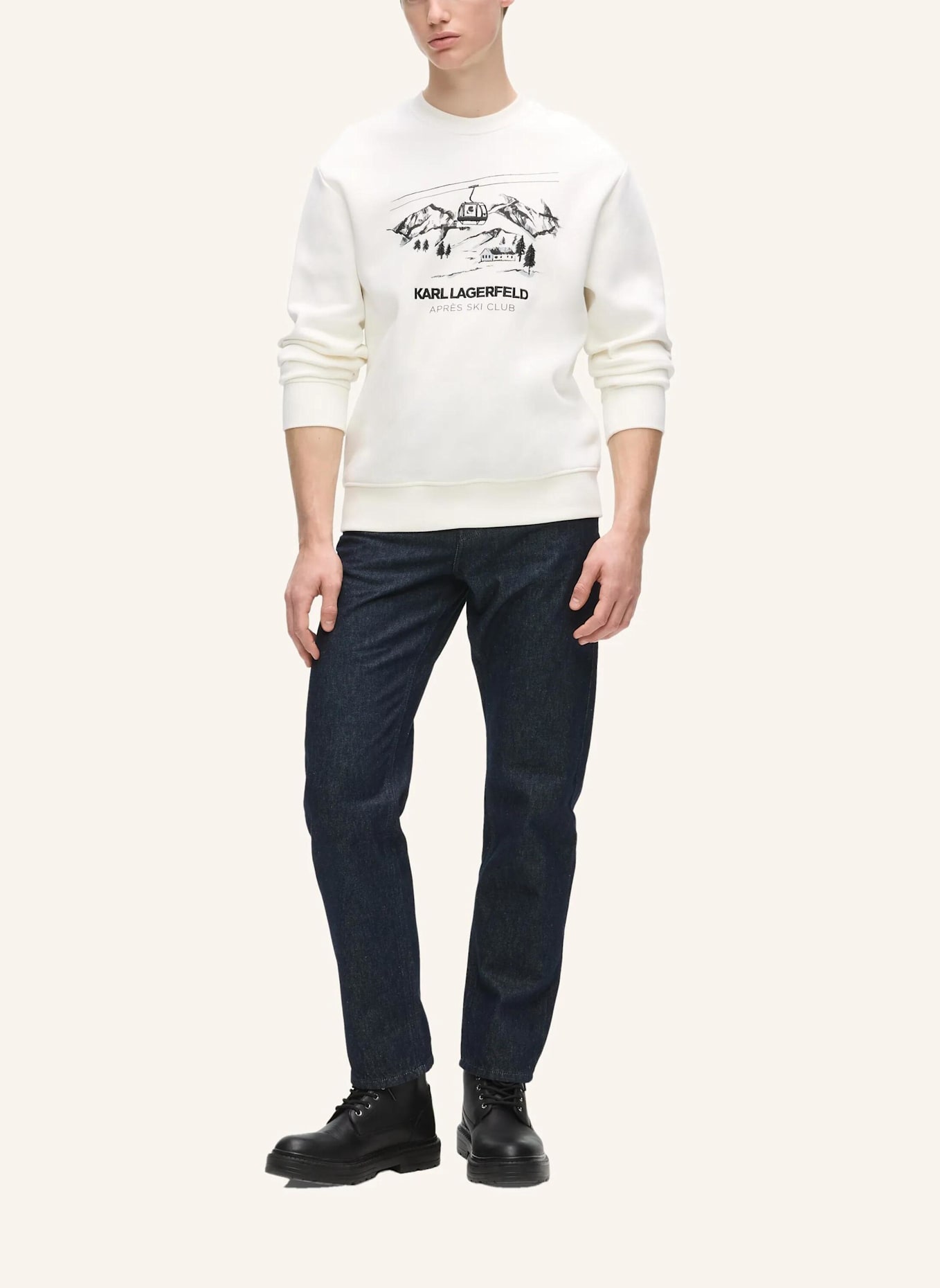KARL LAGERFELD Sweatshirt: BEIGE