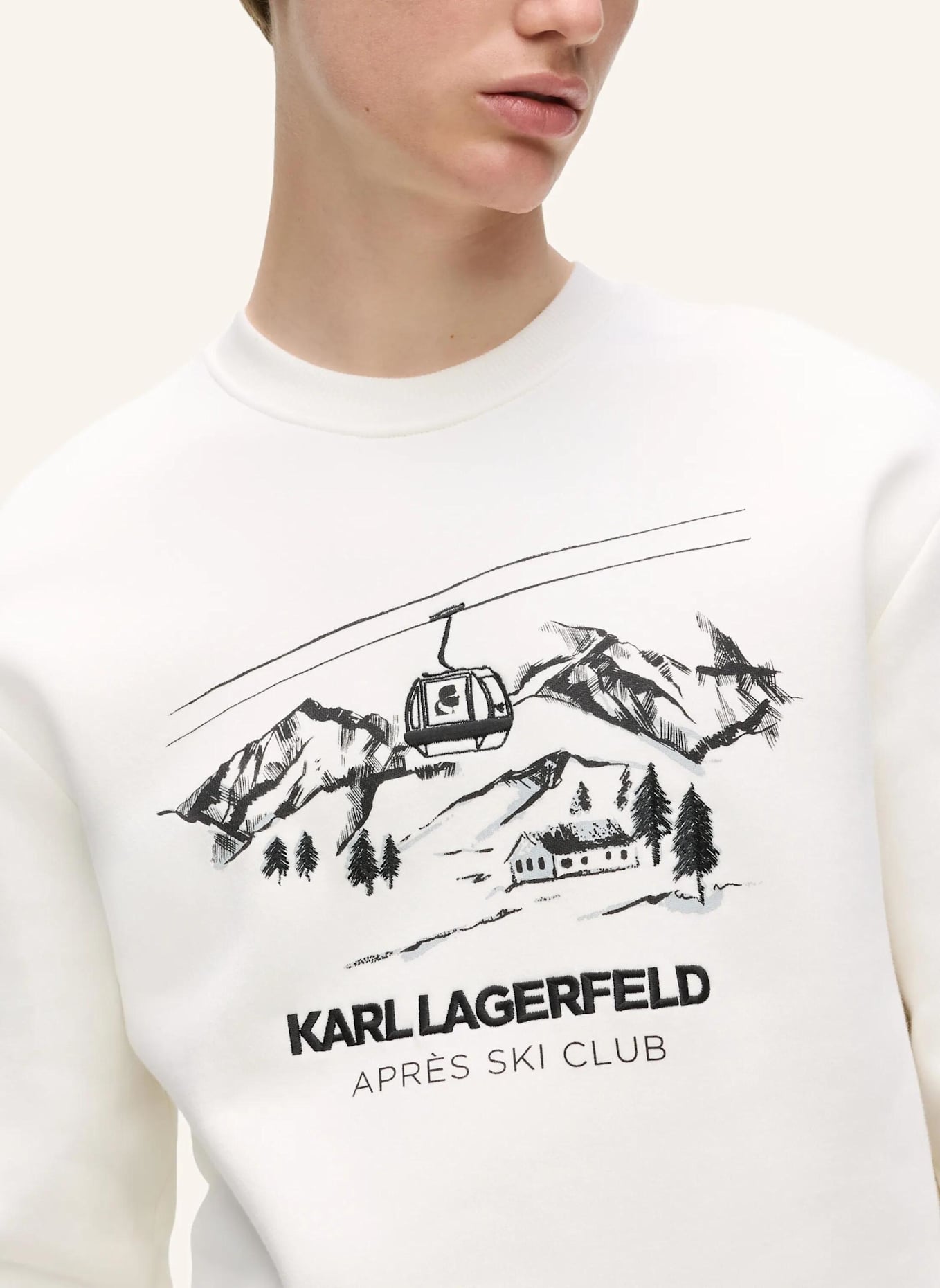 KARL LAGERFELD Sweatshirt: BEIGE