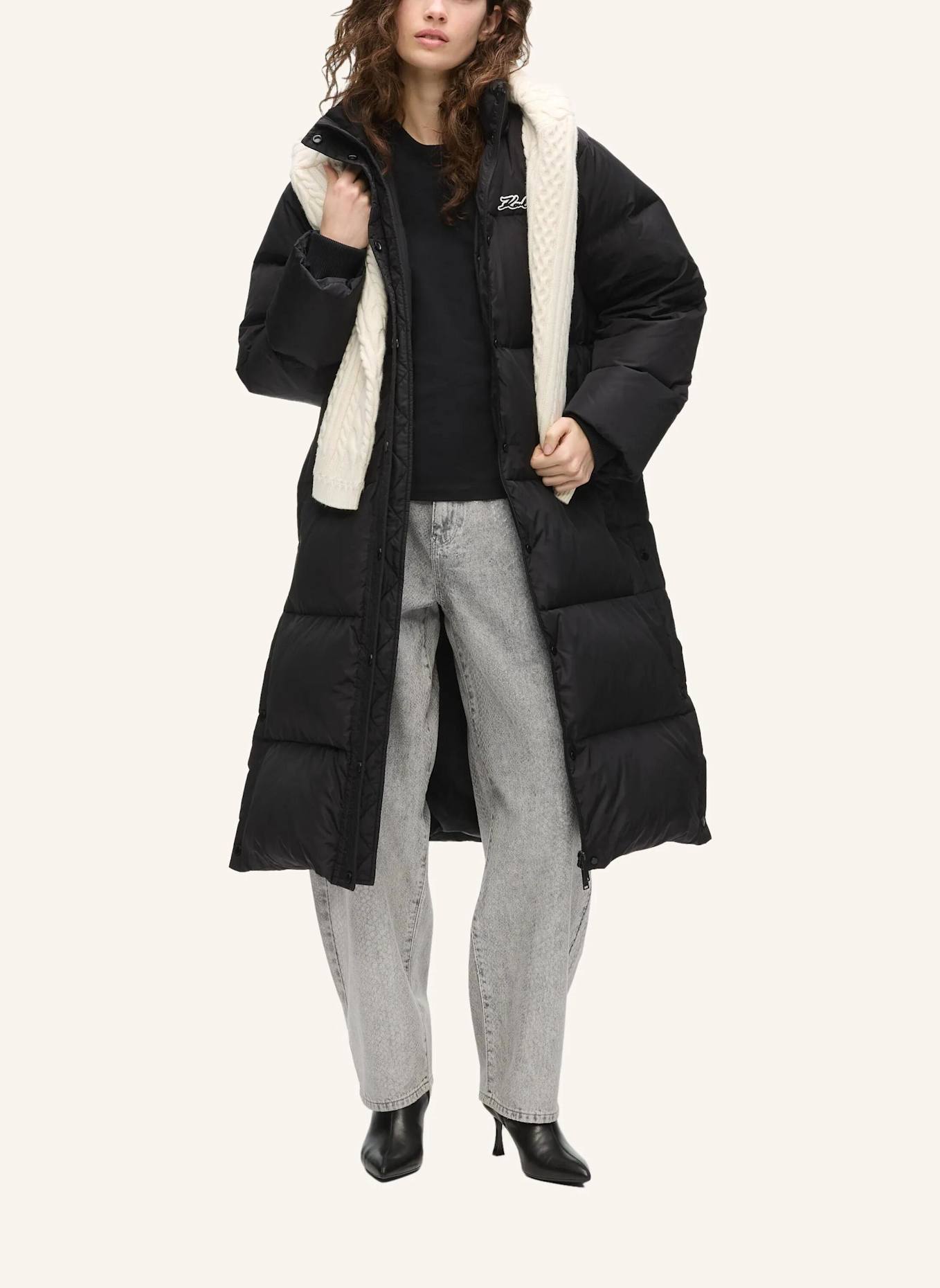 KARL LAGERFELD Mantel: SCHWARZ