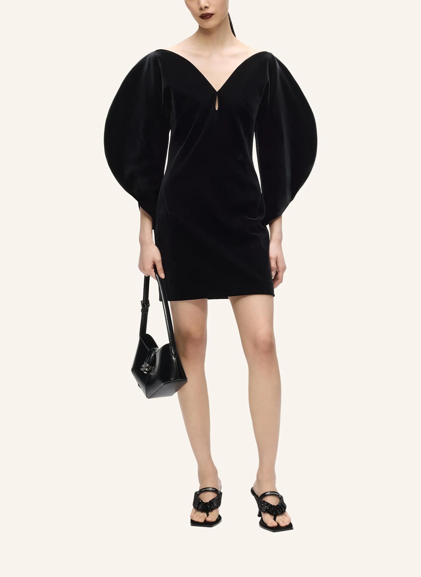 KARL LAGERFELD Kleid: SCHWARZ