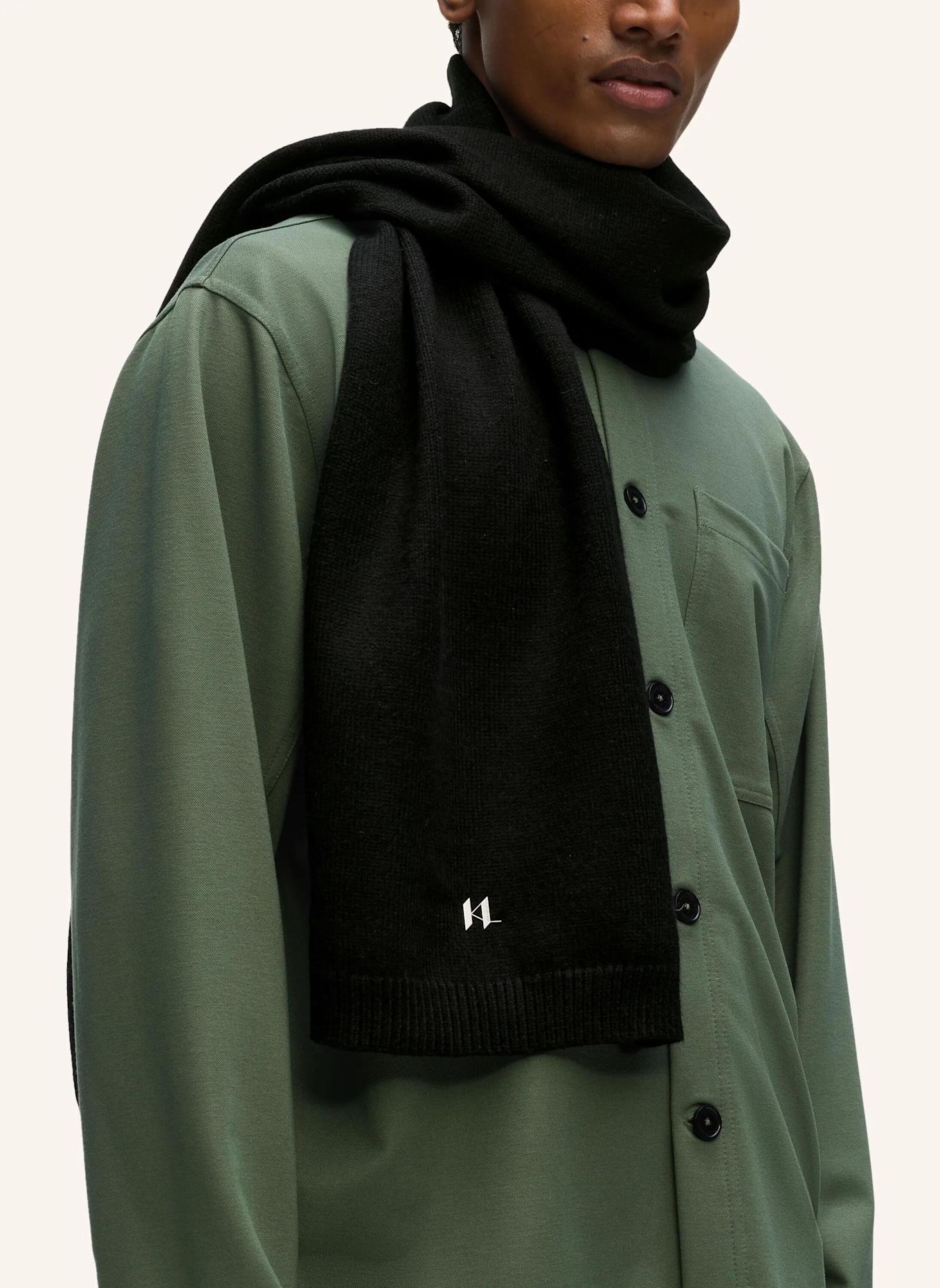 KARL LAGERFELD Schal: SCHWARZ