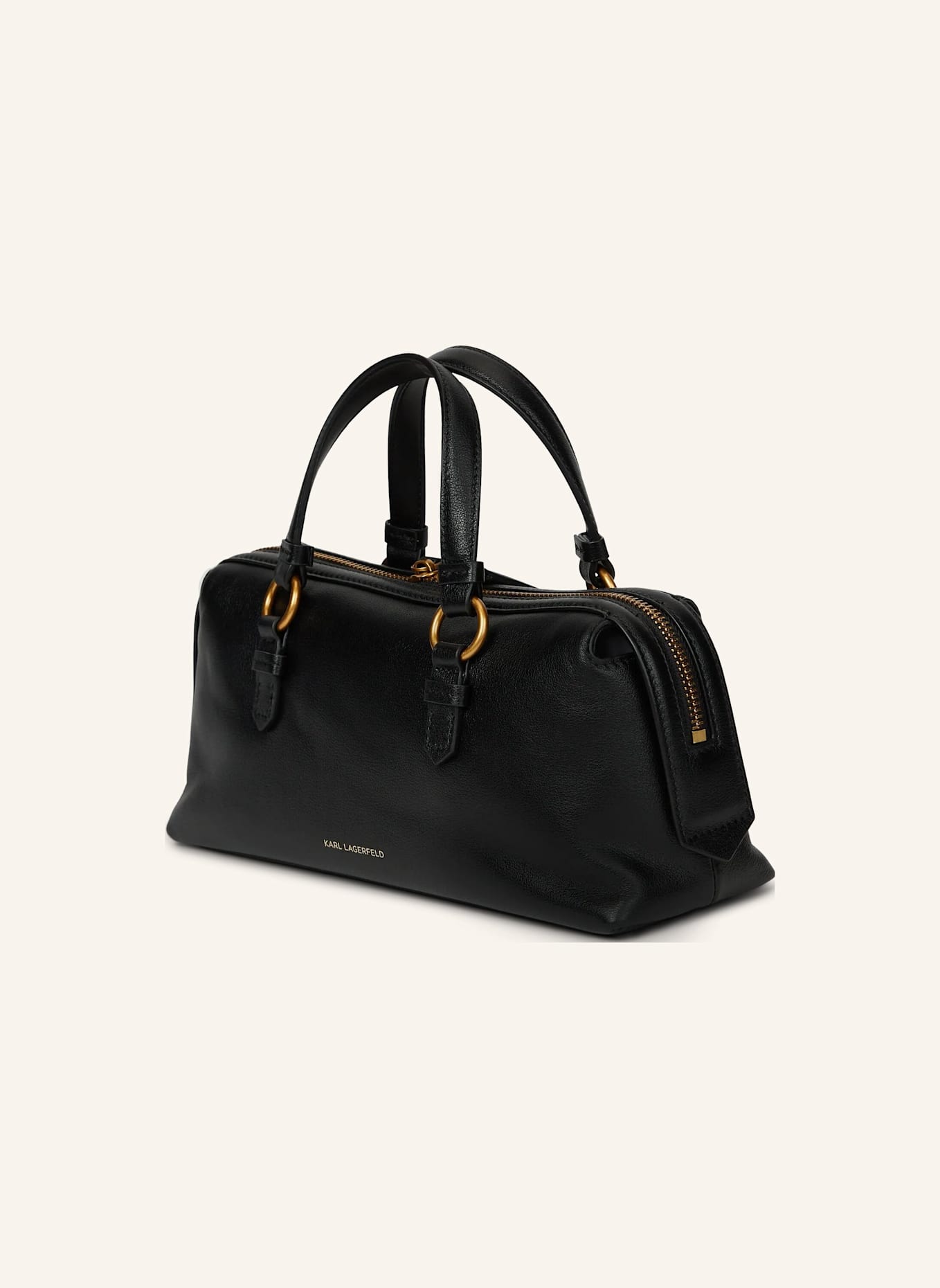 KARL LAGERFELD Bowlingtasche: SCHWARZ/ GOLD