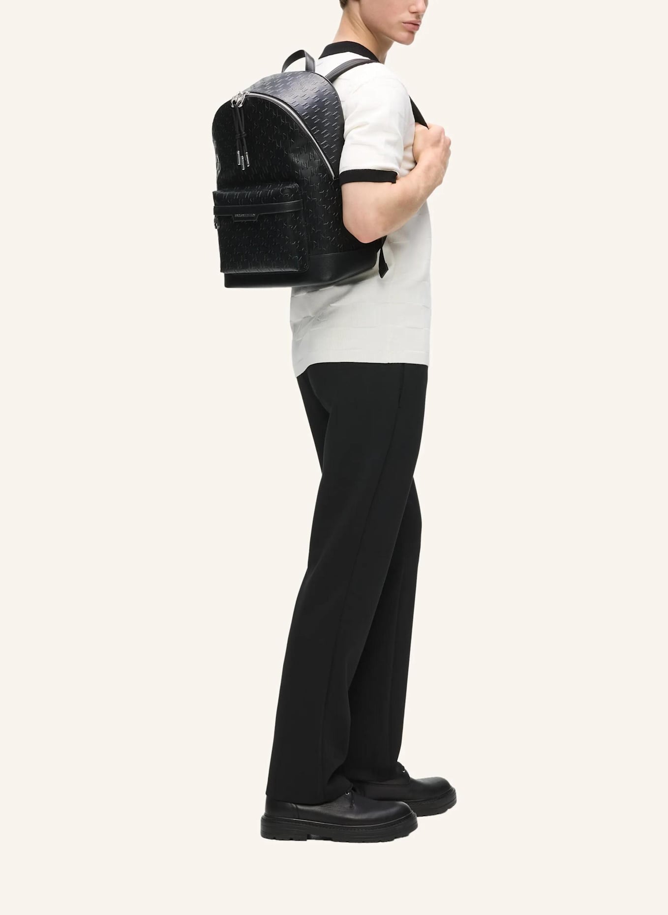 KARL LAGERFELD Rucksack: SCHWARZ