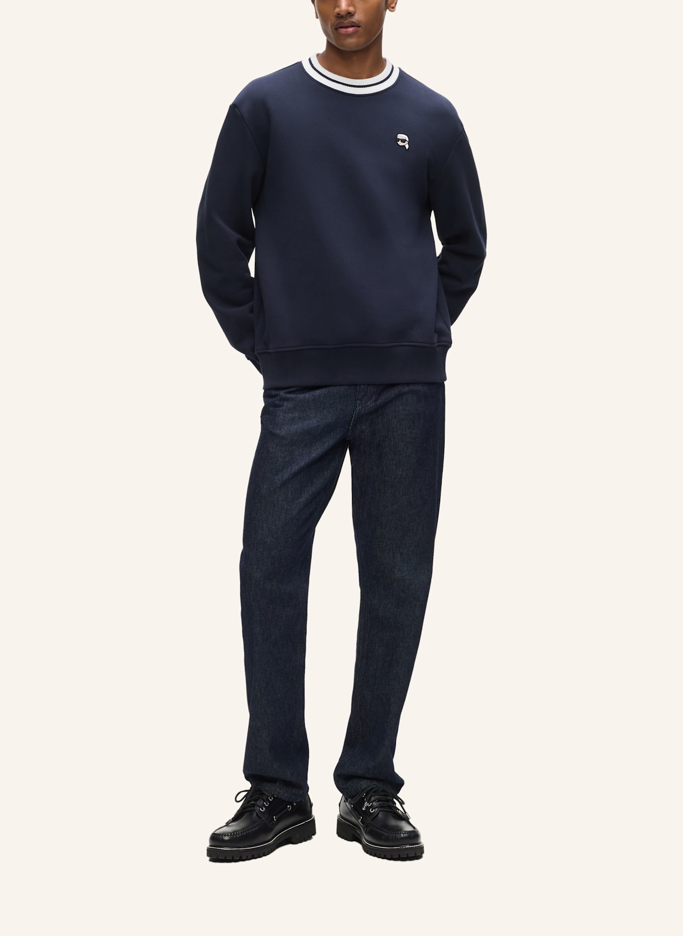 KARL LAGERFELD Sweatshirt: DUNKELBLAU