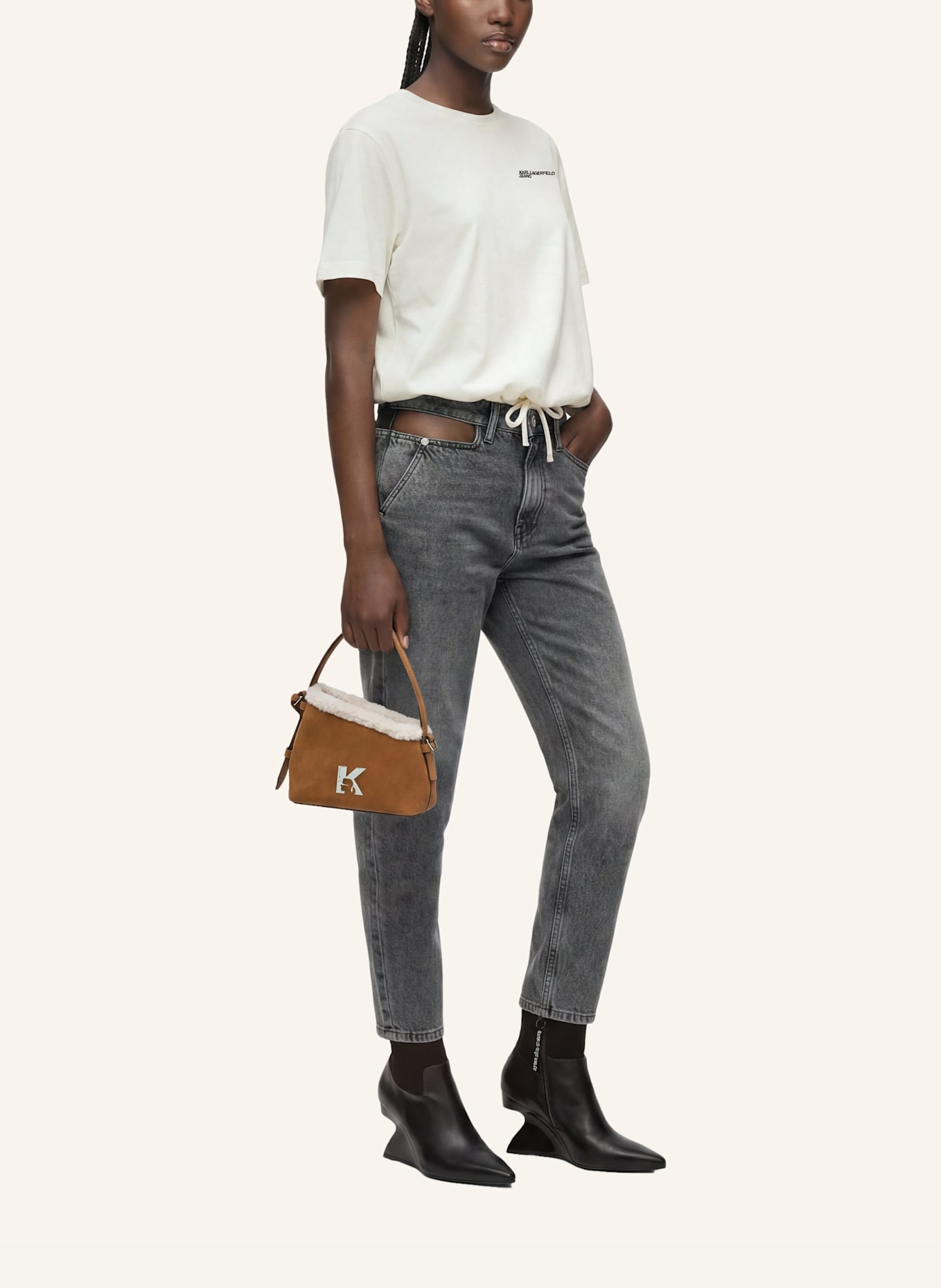 KARL LAGERFELD JEANS Mini-Tasche: BRAUN