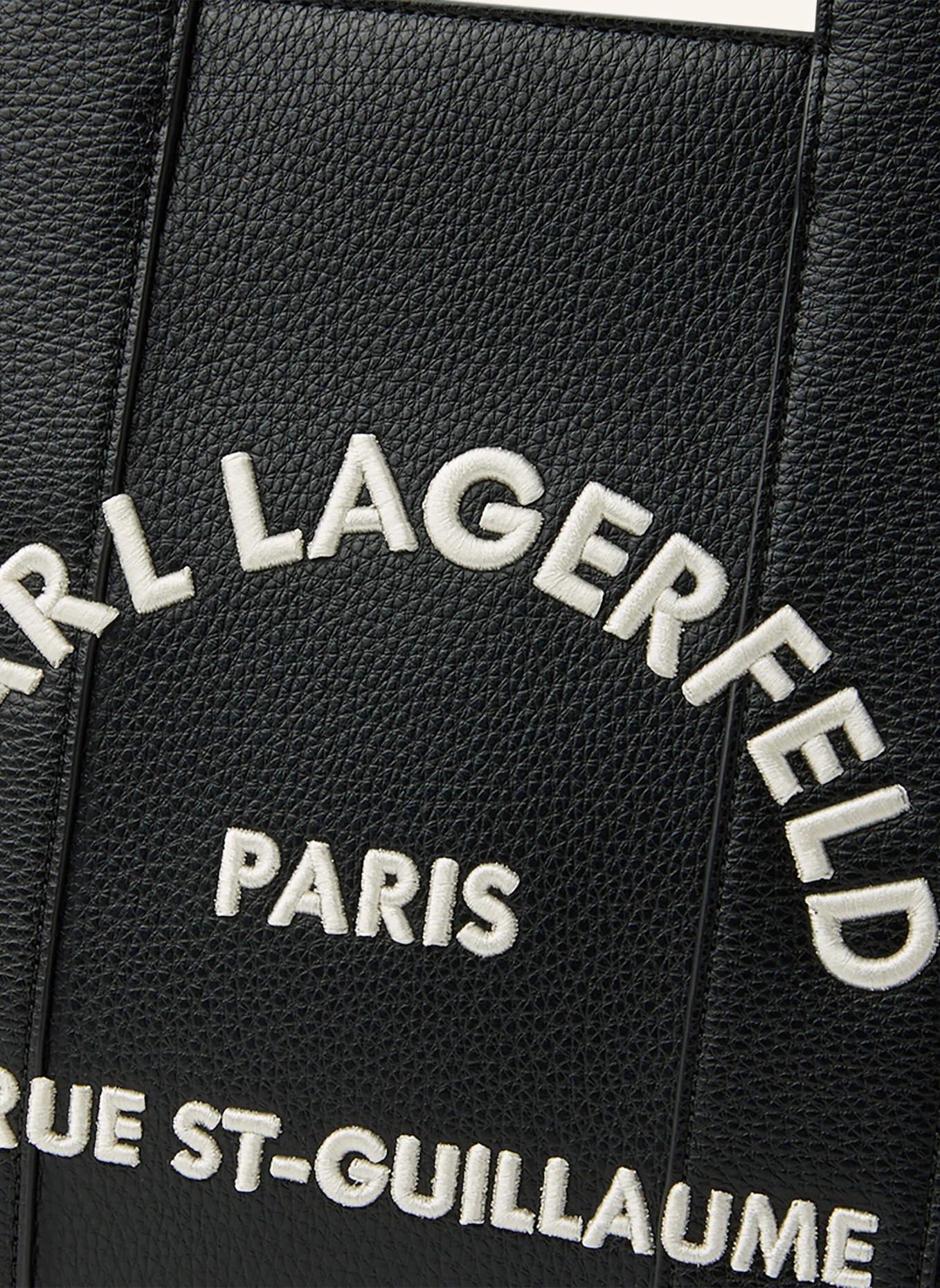 KARL LAGERFELD Handtasche: WEISS/ SCHWARZ
