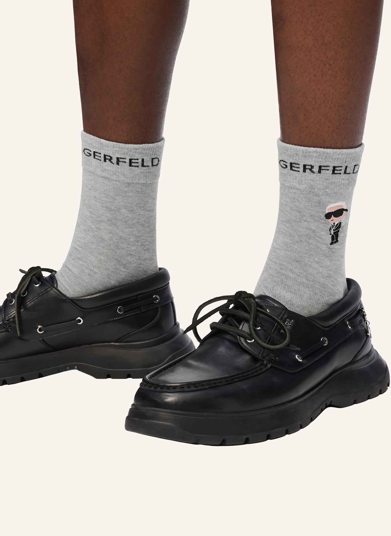 KARL LAGERFELD 3er-Pack Socken: SCHWARZ/ GRAU/ WEISS