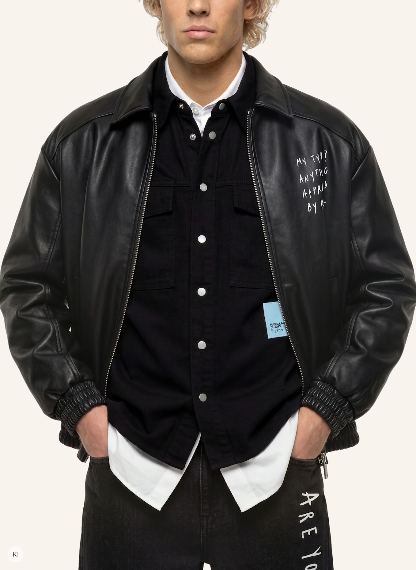 KARL LAGERFELD JEANS Jacke x Pietro Terzini: SCHWARZ