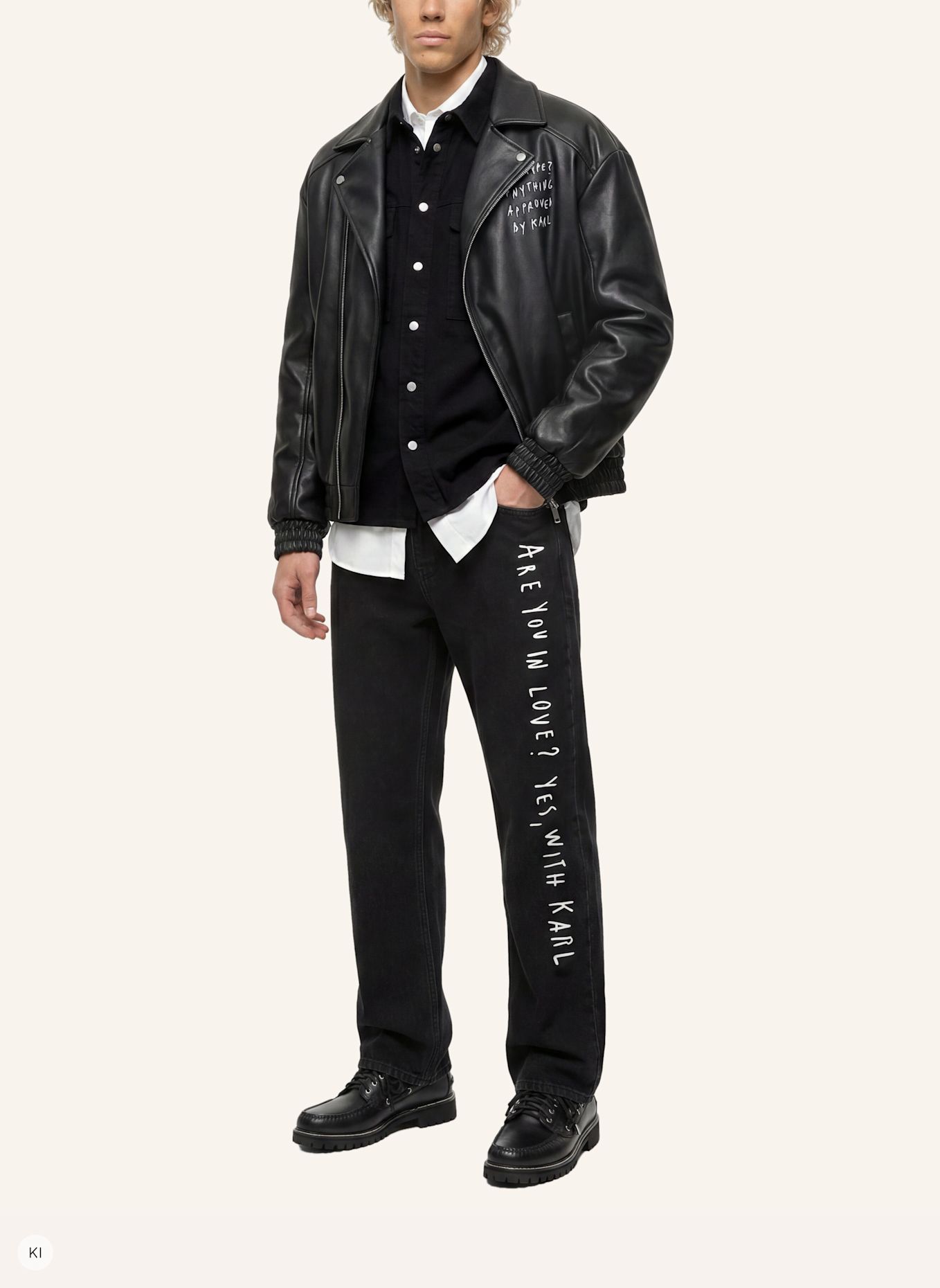 KARL LAGERFELD JEANS Jacke x Pietro Terzini: SCHWARZ