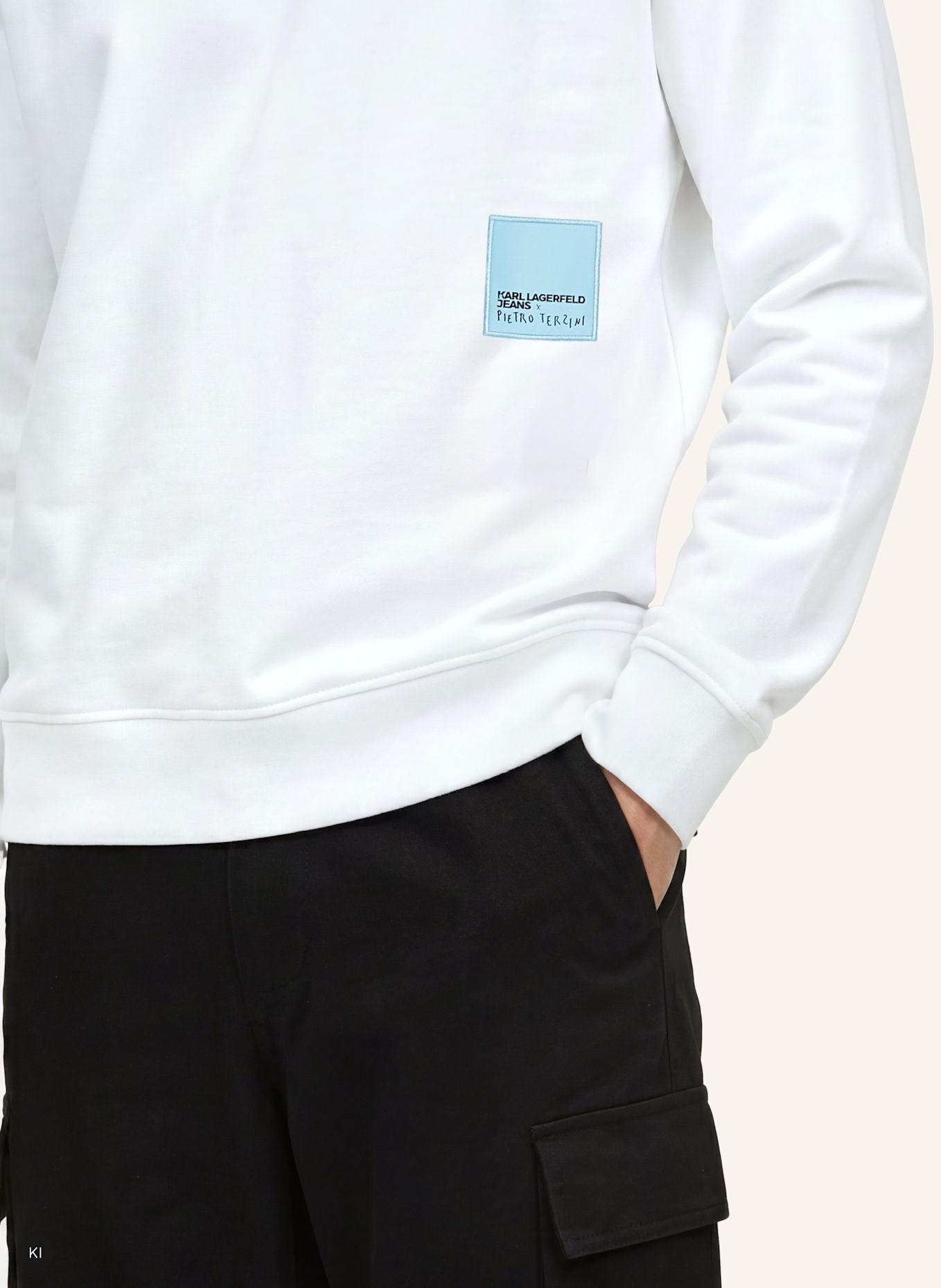 KARL LAGERFELD JEANS Sweatshirt x Pietro Terzini: WEISS