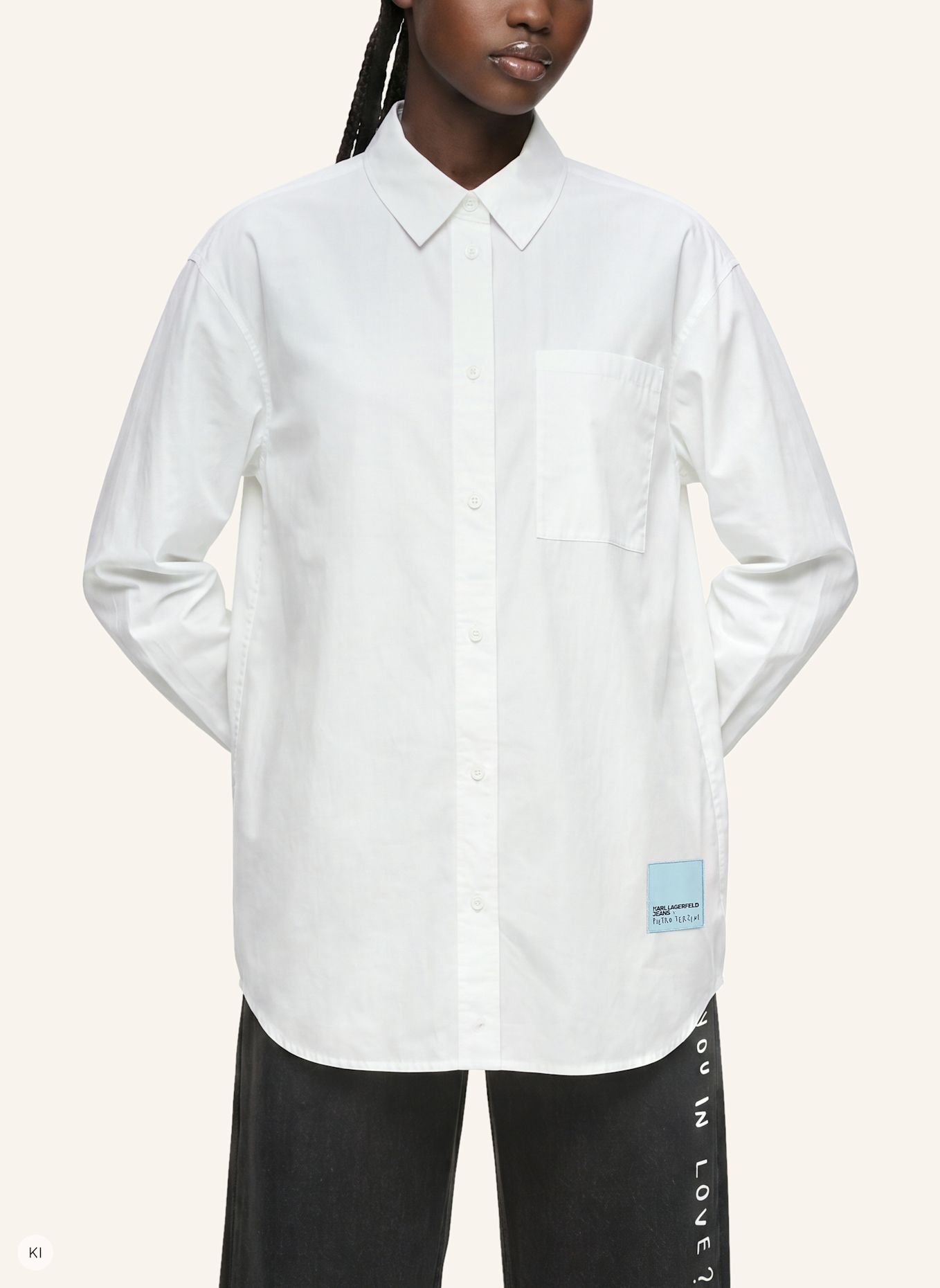 KARL LAGERFELD JEANS Bluse x Pietro Terzini: WEISS