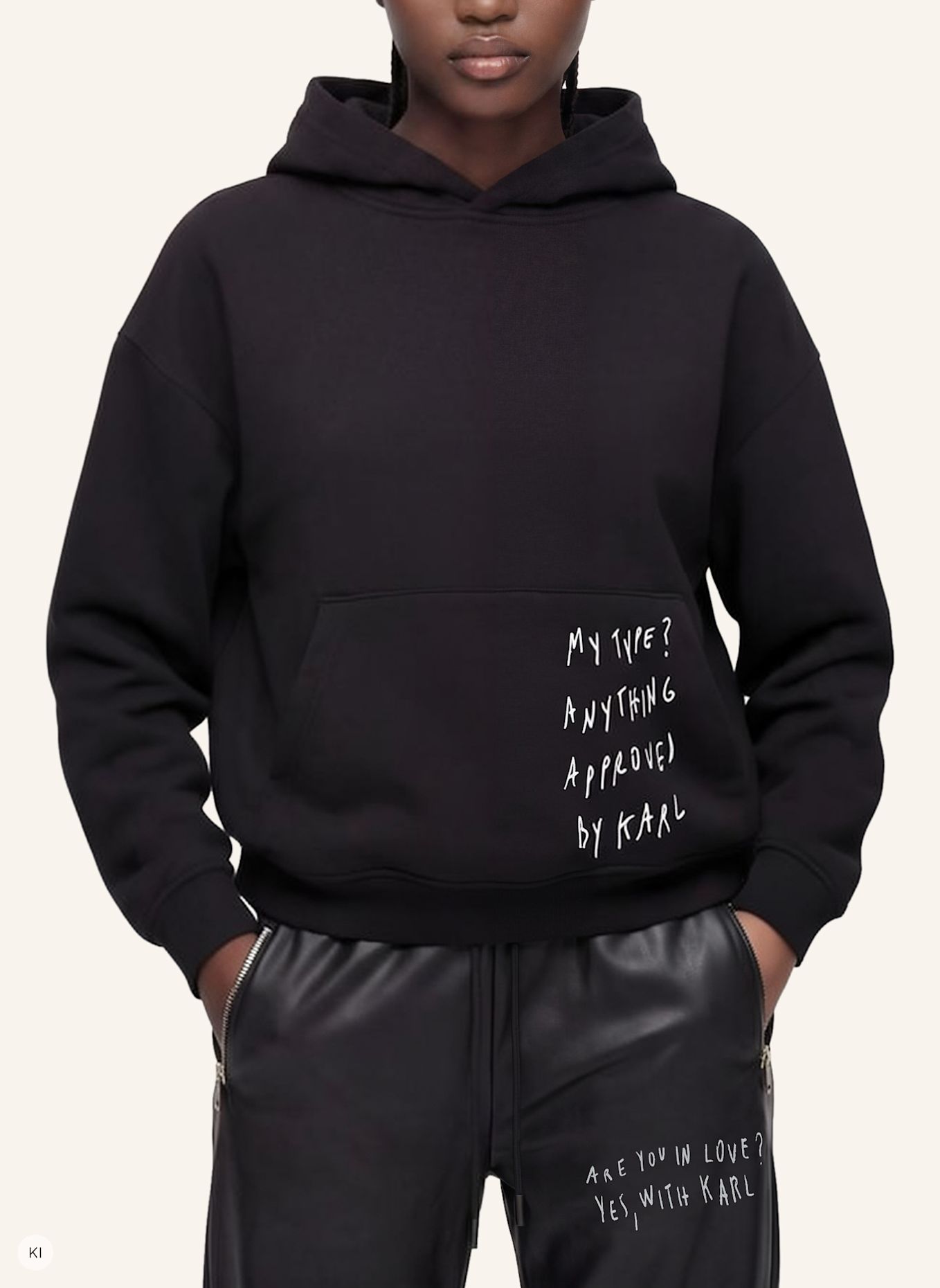 KARL LAGERFELD JEANS Hoodie: SCHWARZ