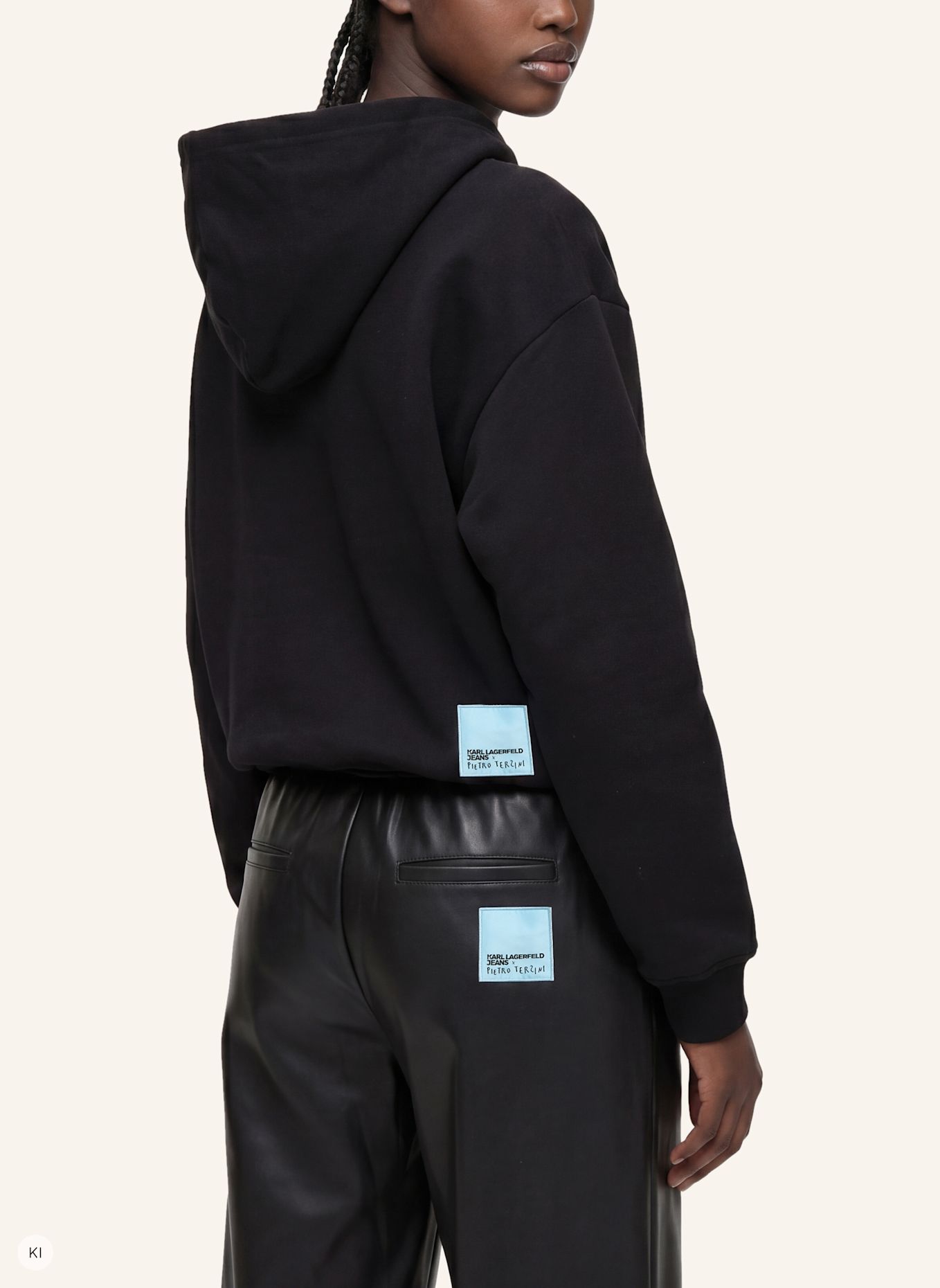 KARL LAGERFELD JEANS Hoodie: SCHWARZ