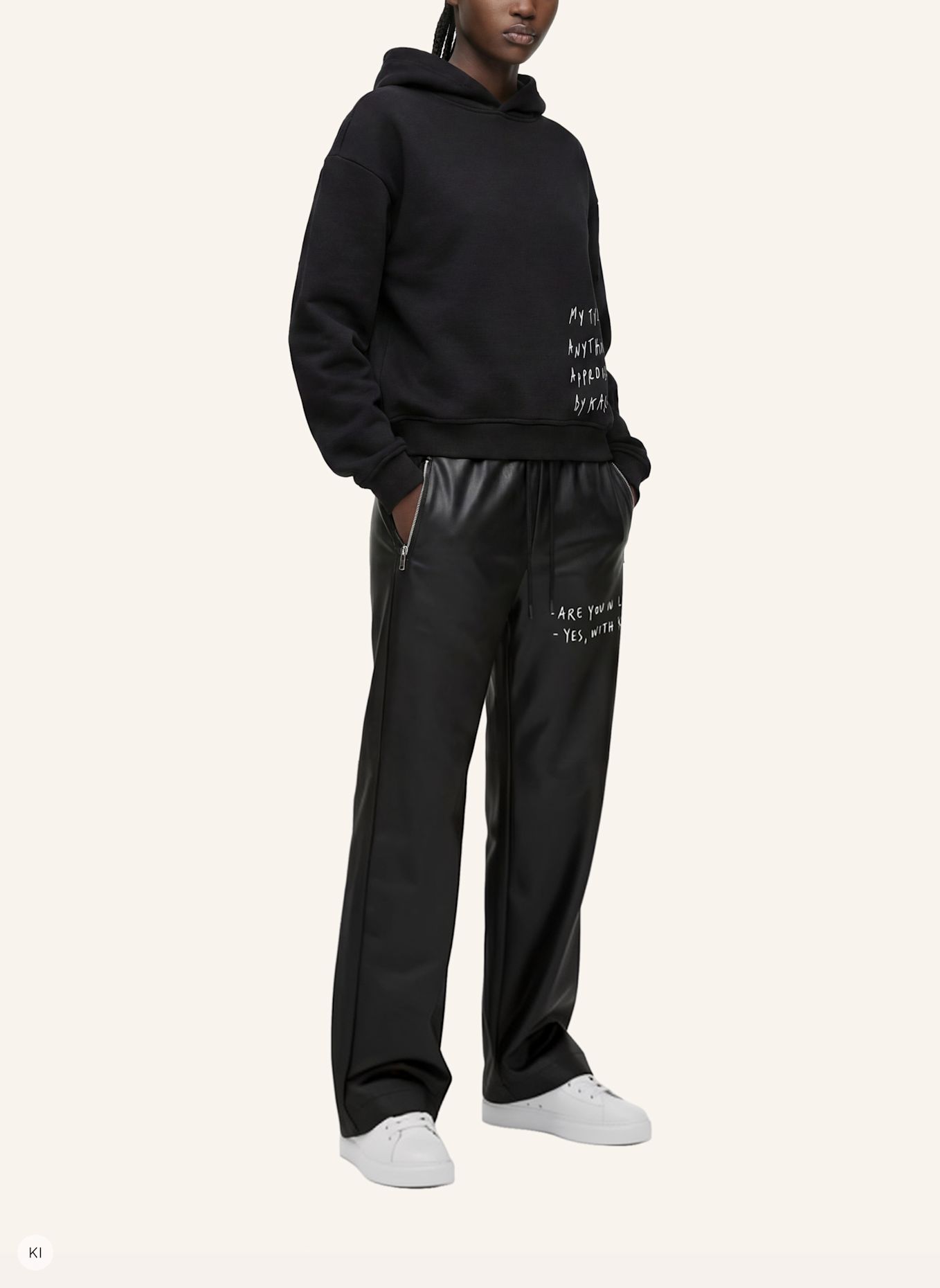 KARL LAGERFELD JEANS Hoodie: SCHWARZ