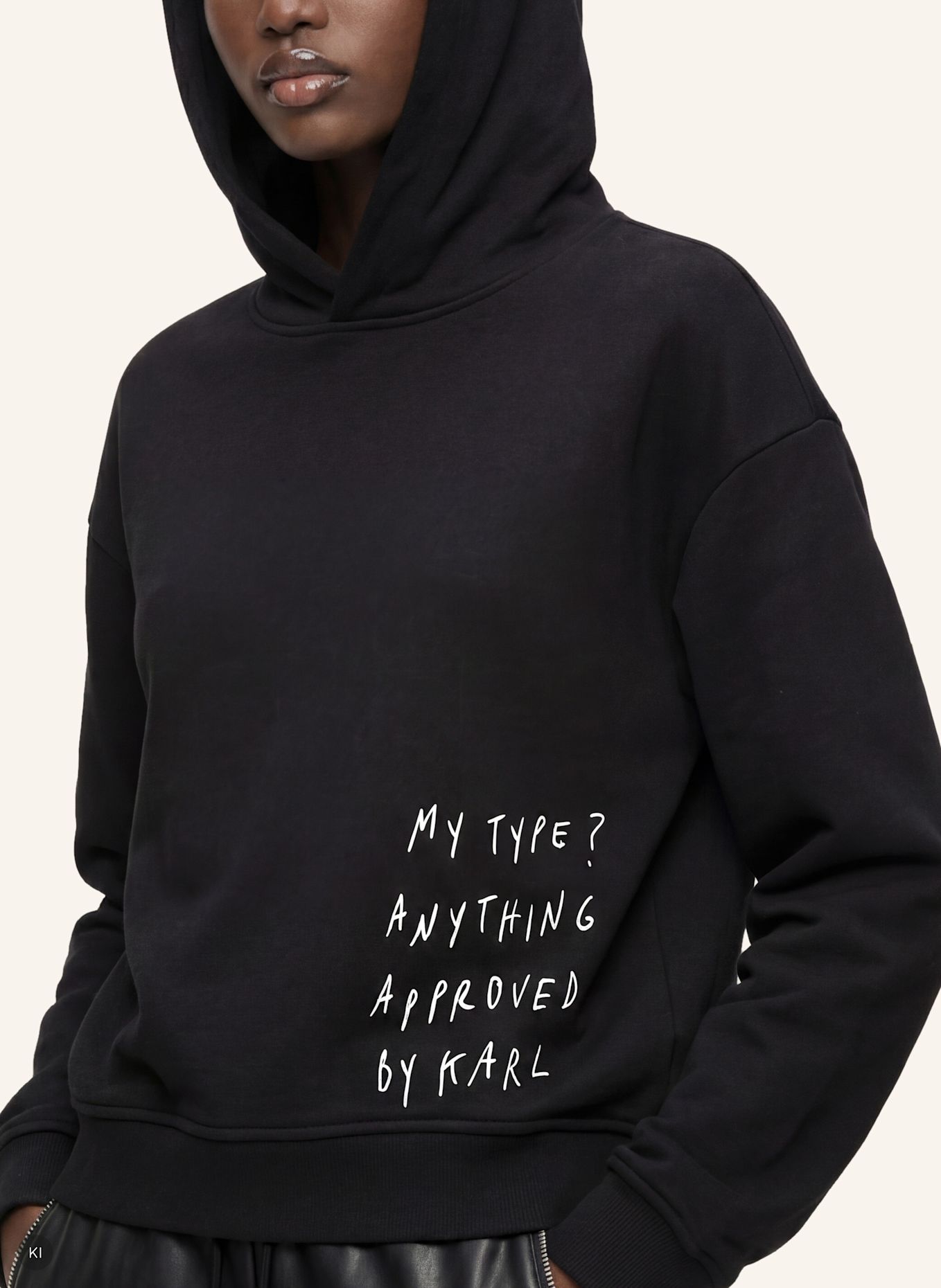 KARL LAGERFELD JEANS Hoodie: SCHWARZ