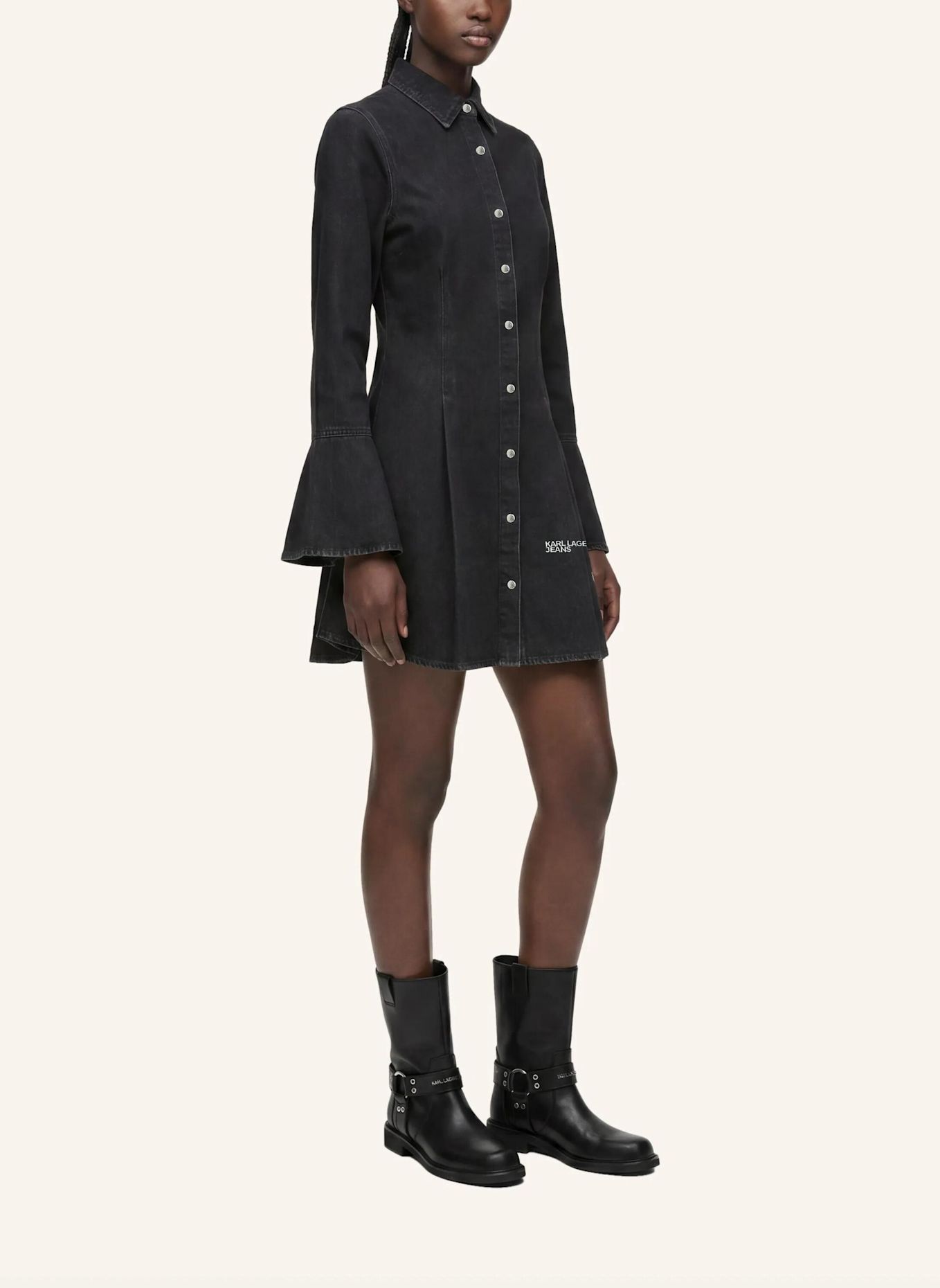 KARL LAGERFELD JEANS Kleid: SCHWARZ